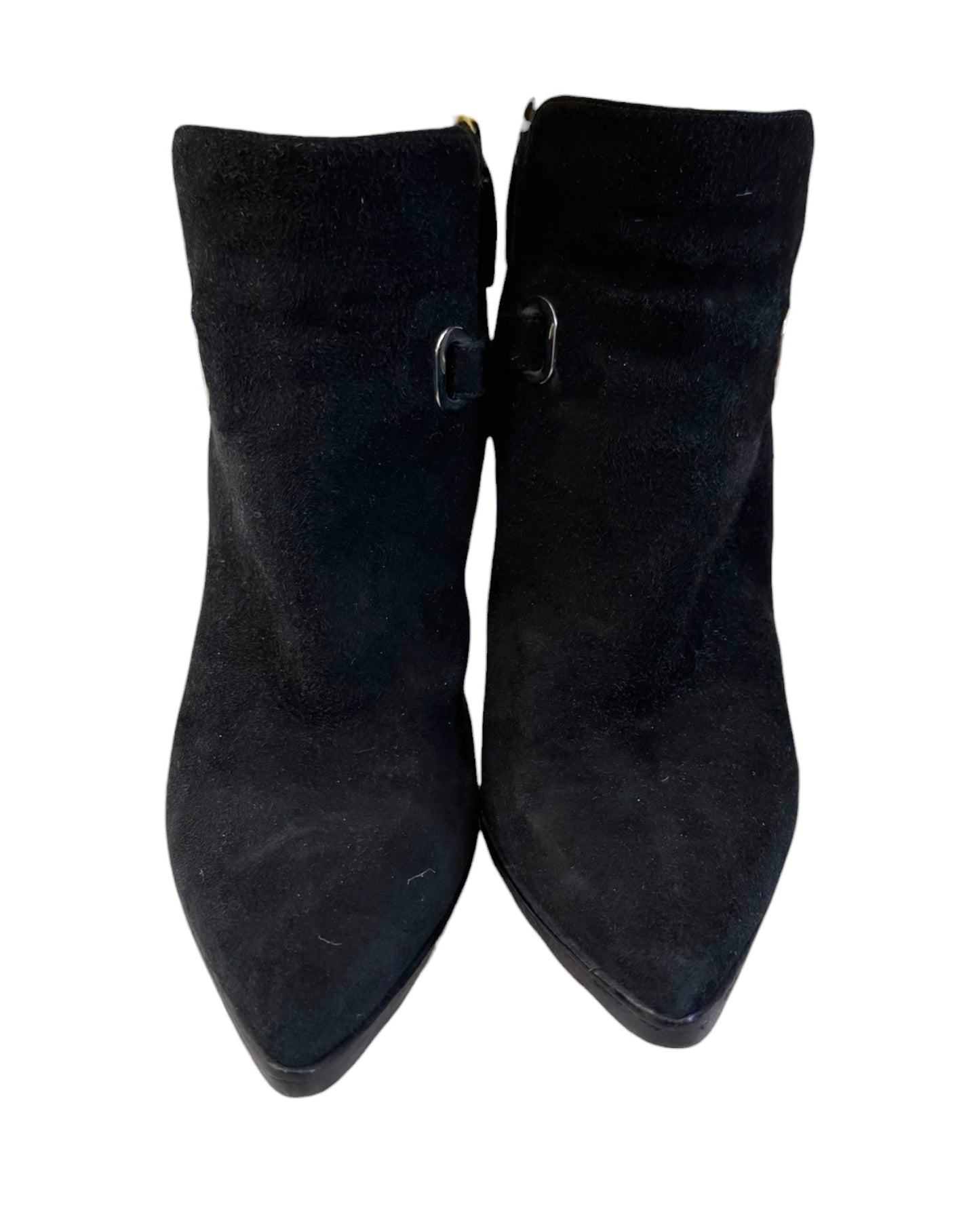 Pre-Loved Ralph Lauren Collection Purple Label Black Suede Booties