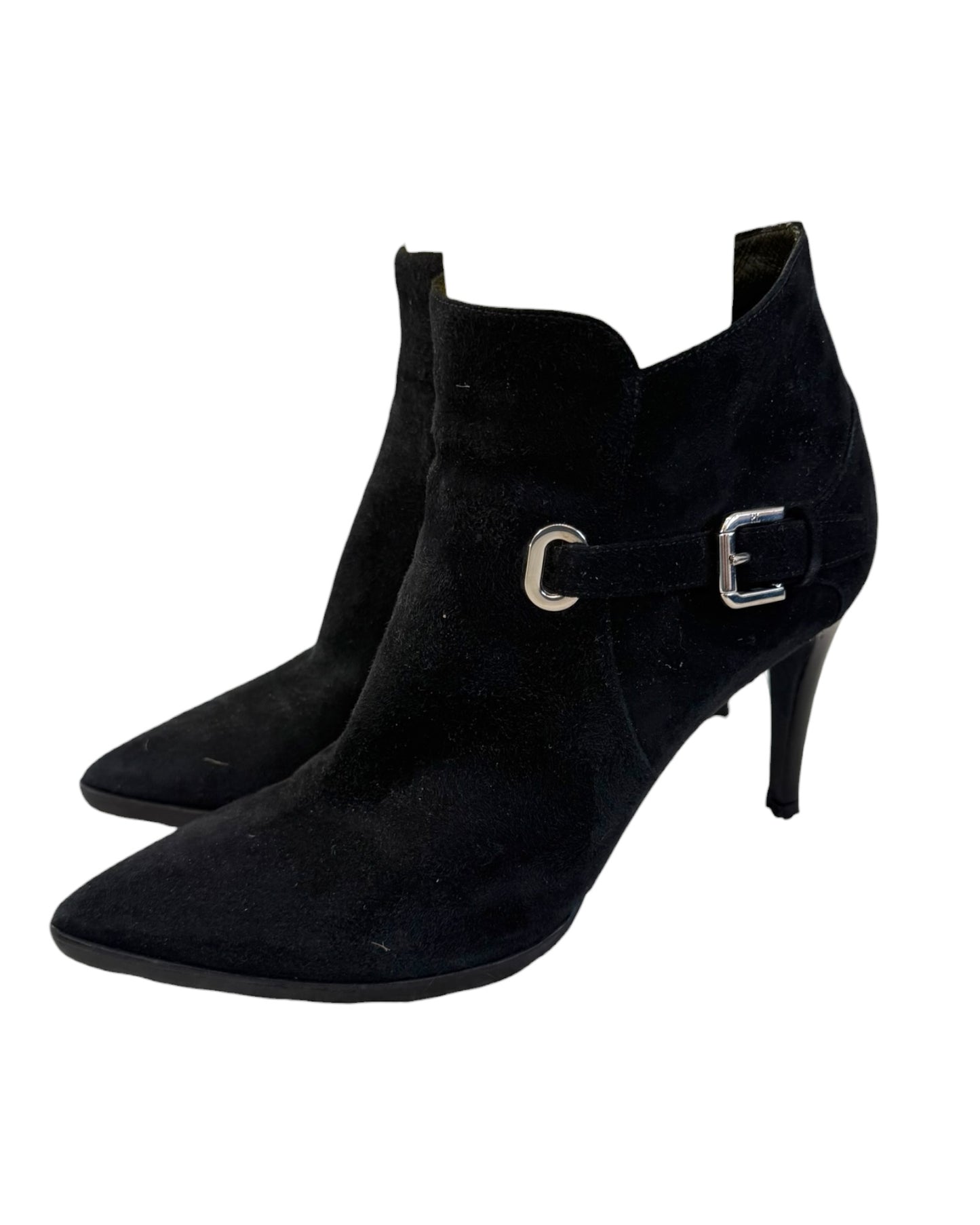 Pre-Loved Ralph Lauren Collection Purple Label Black Suede Booties