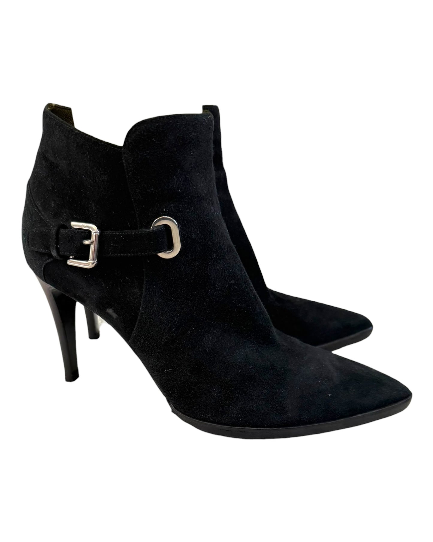 Pre-Loved Ralph Lauren Collection Purple Label Black Suede Booties