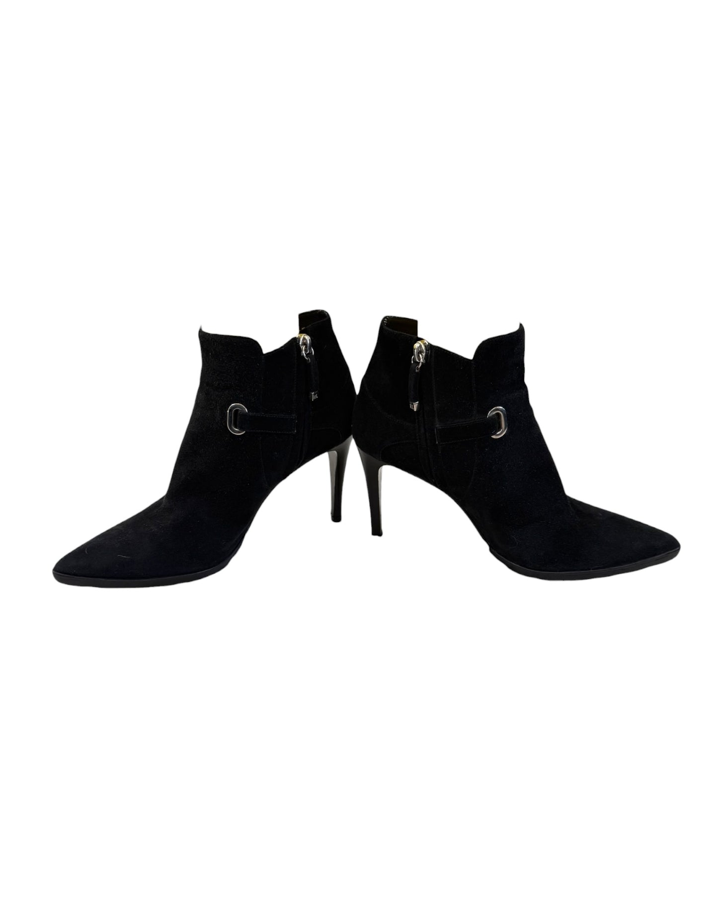 Pre-Loved Ralph Lauren Collection Purple Label Black Suede Booties