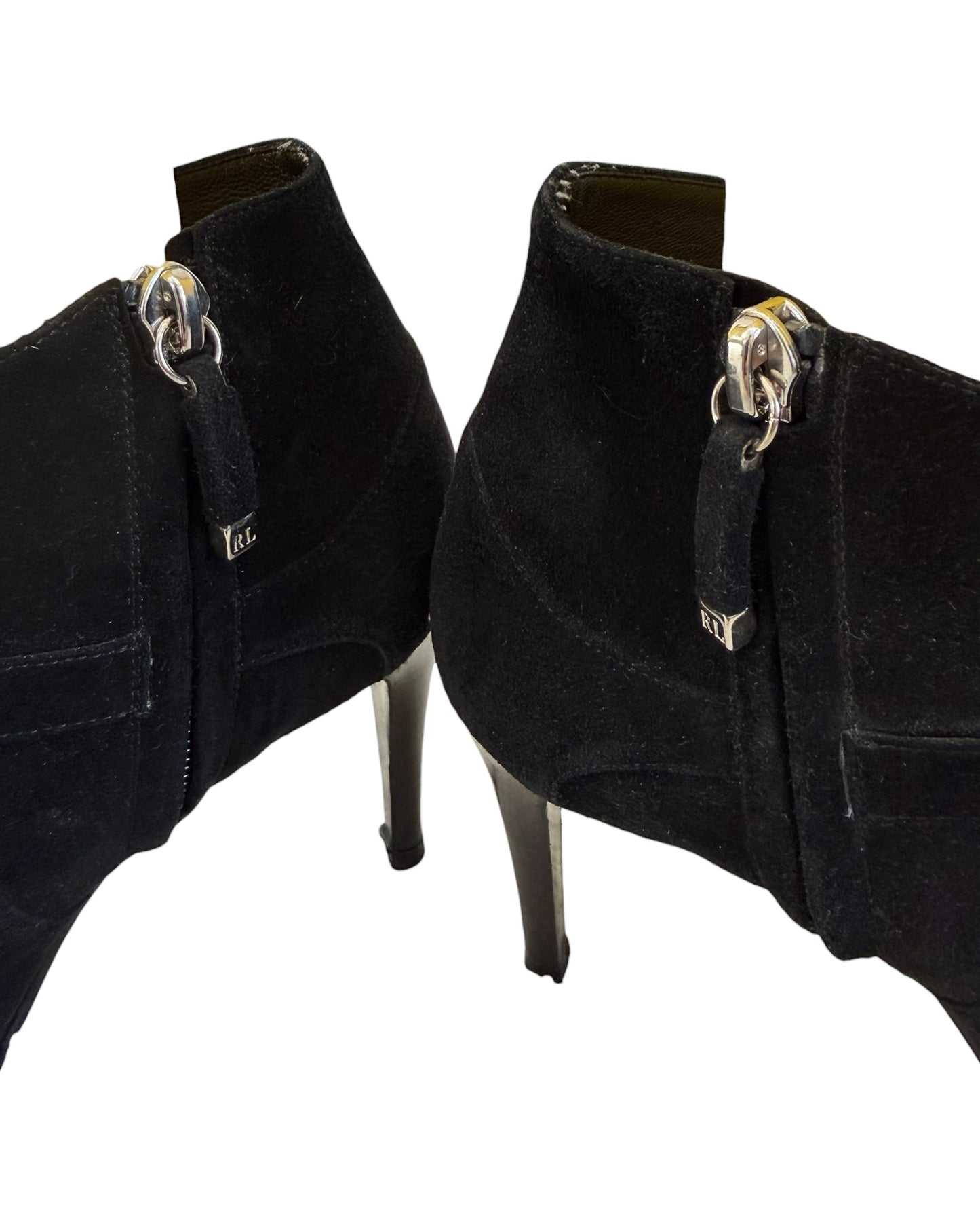 Pre-Loved Ralph Lauren Collection Purple Label Black Suede Booties
