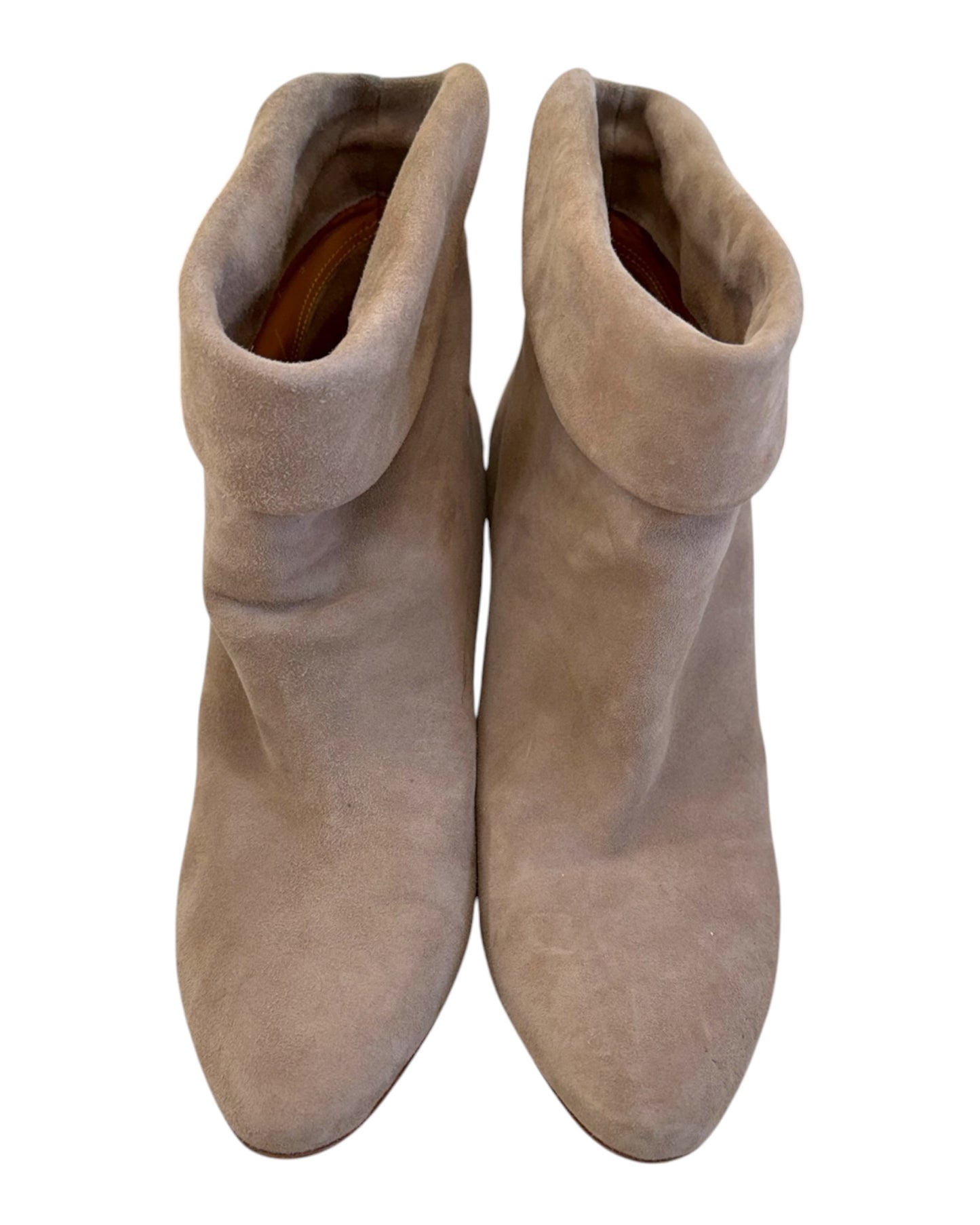 Pre-Loved Ralph Lauren Purple Label Grey Suede Torrance Booties