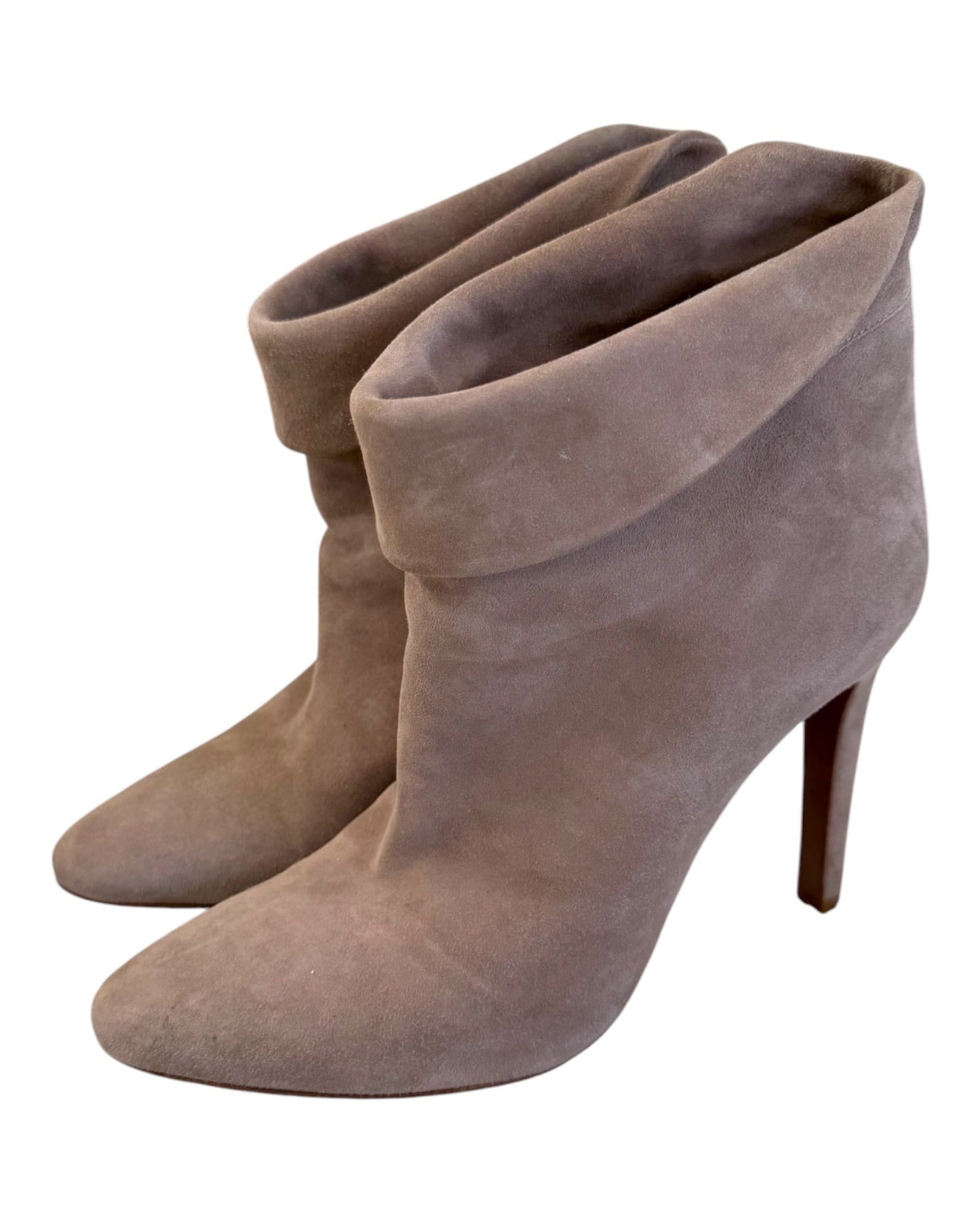 Pre-Loved Ralph Lauren Purple Label Grey Suede Torrance Booties