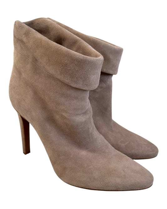 Pre-Loved Ralph Lauren Purple Label Grey Suede Torrance Booties