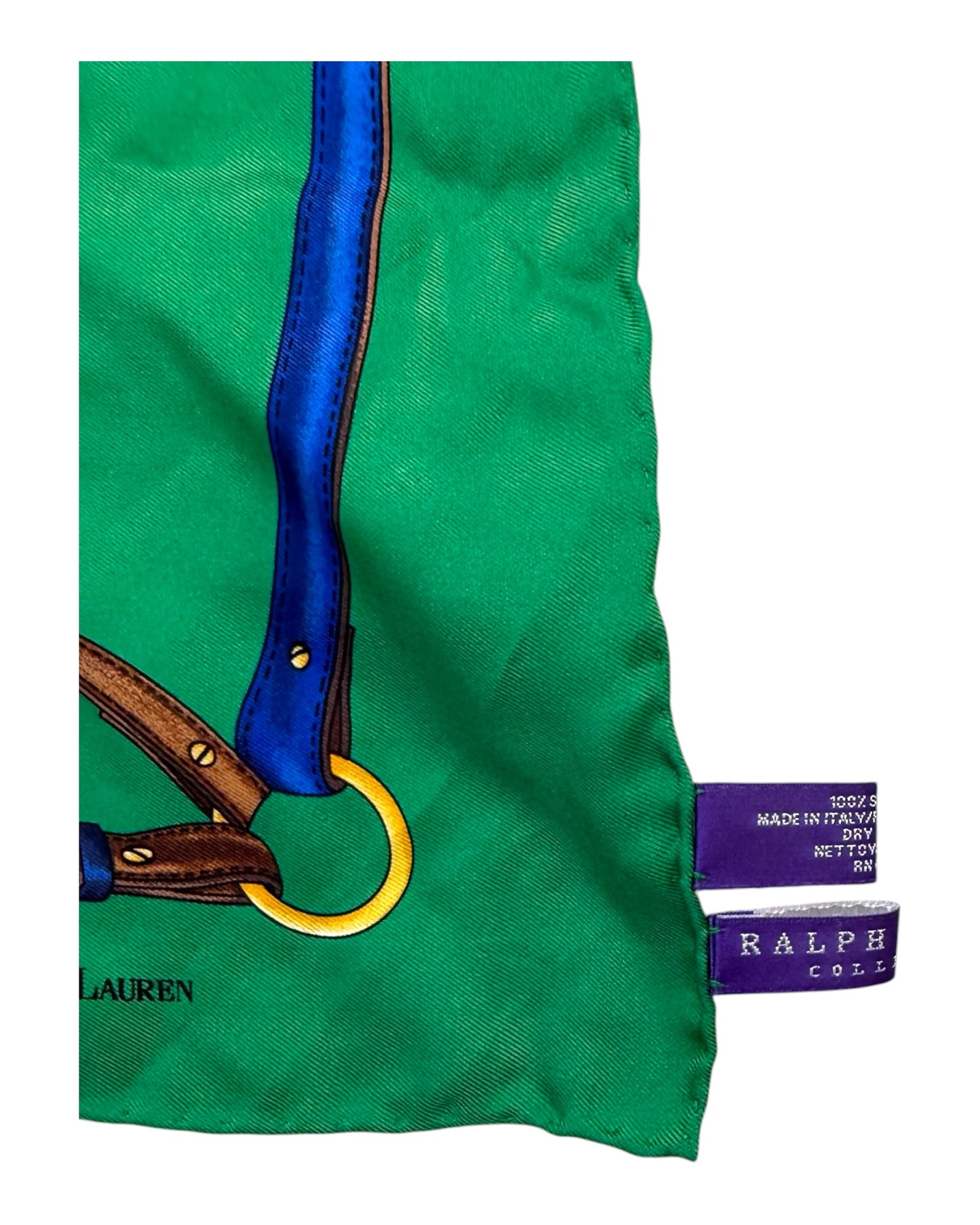 Vintage Ralph Lauren Purple Label Equestrian Silk Scarf