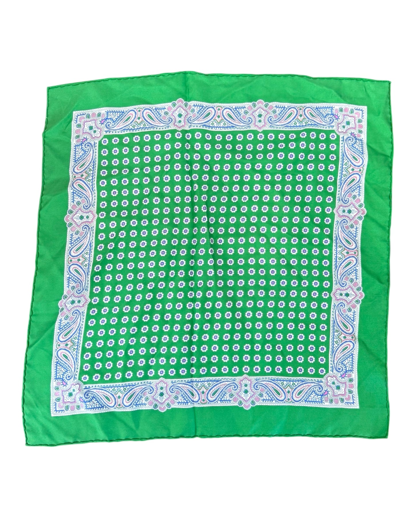 Vintage POLO Ralph Lauren Green Silk Scarf