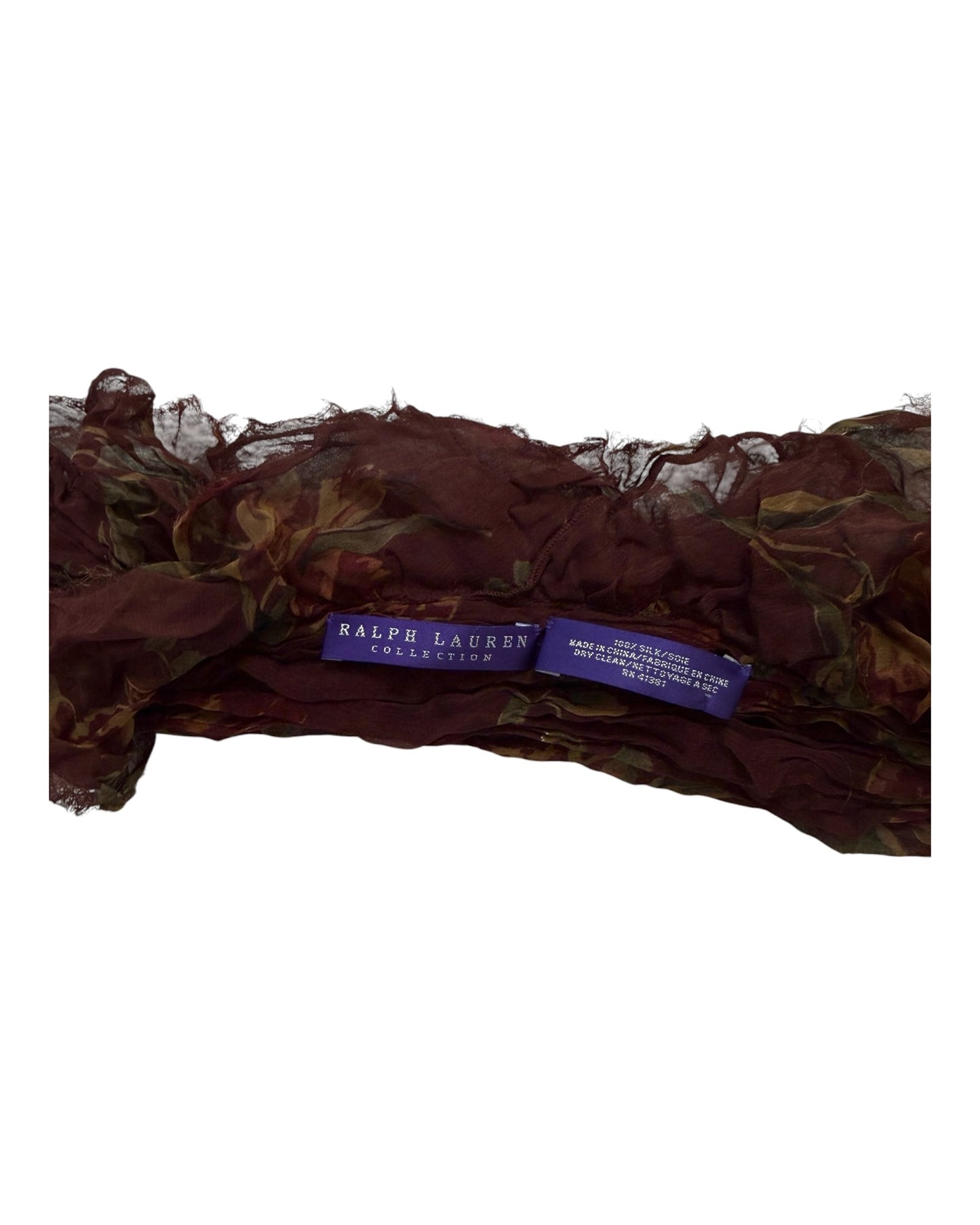 Vintage Ralph Lauren Purple Label Silk Skinny Scarf