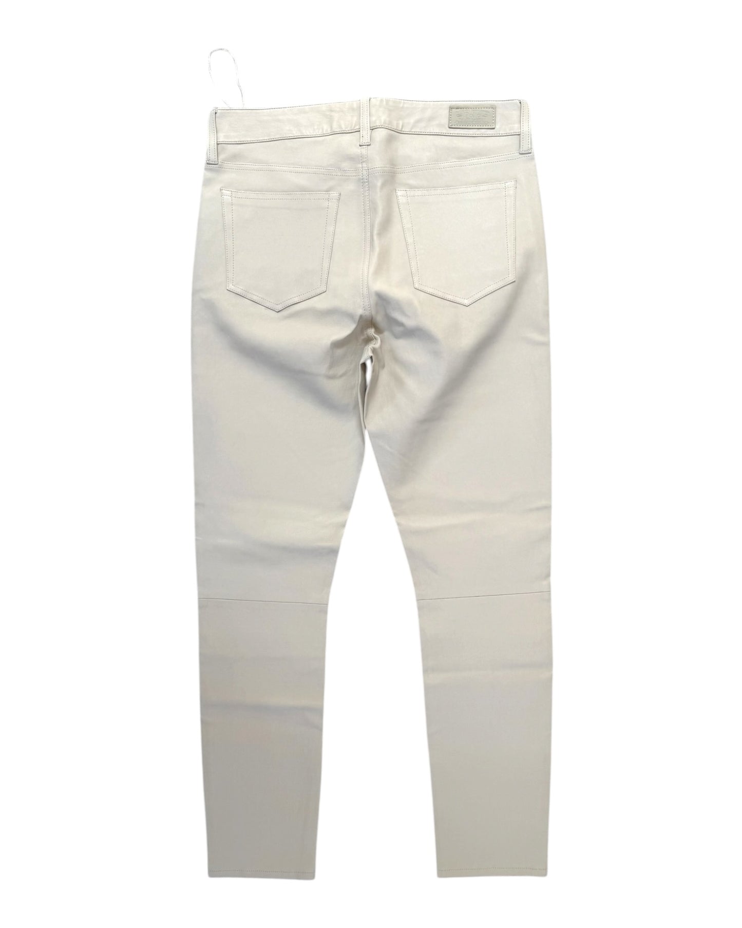 Pre-Loved POLO Ralph Lauren White Leather Skinny Pants