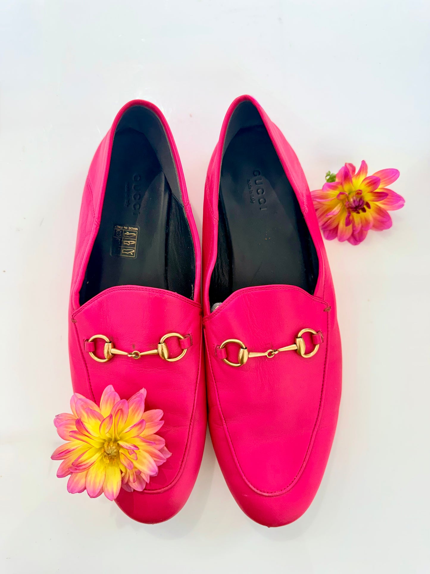 Vintage Gucci Hot Pink Horse Bit Loafers