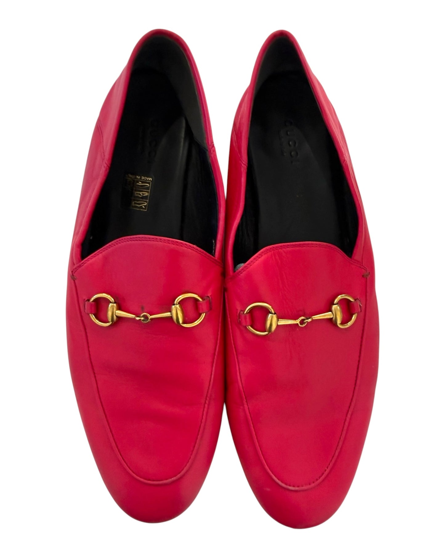 Vintage Gucci Hot Pink Horse Bit Loafers