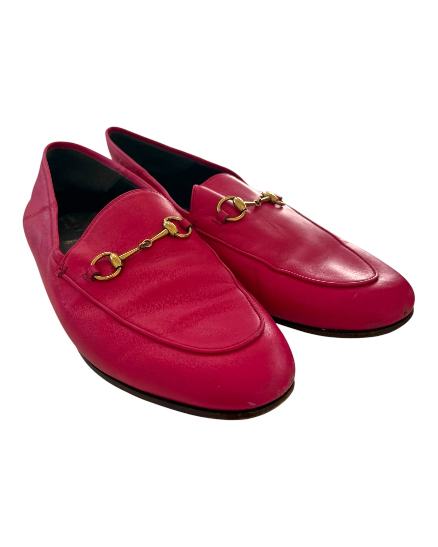 Vintage Gucci Hot Pink Horse Bit Loafers