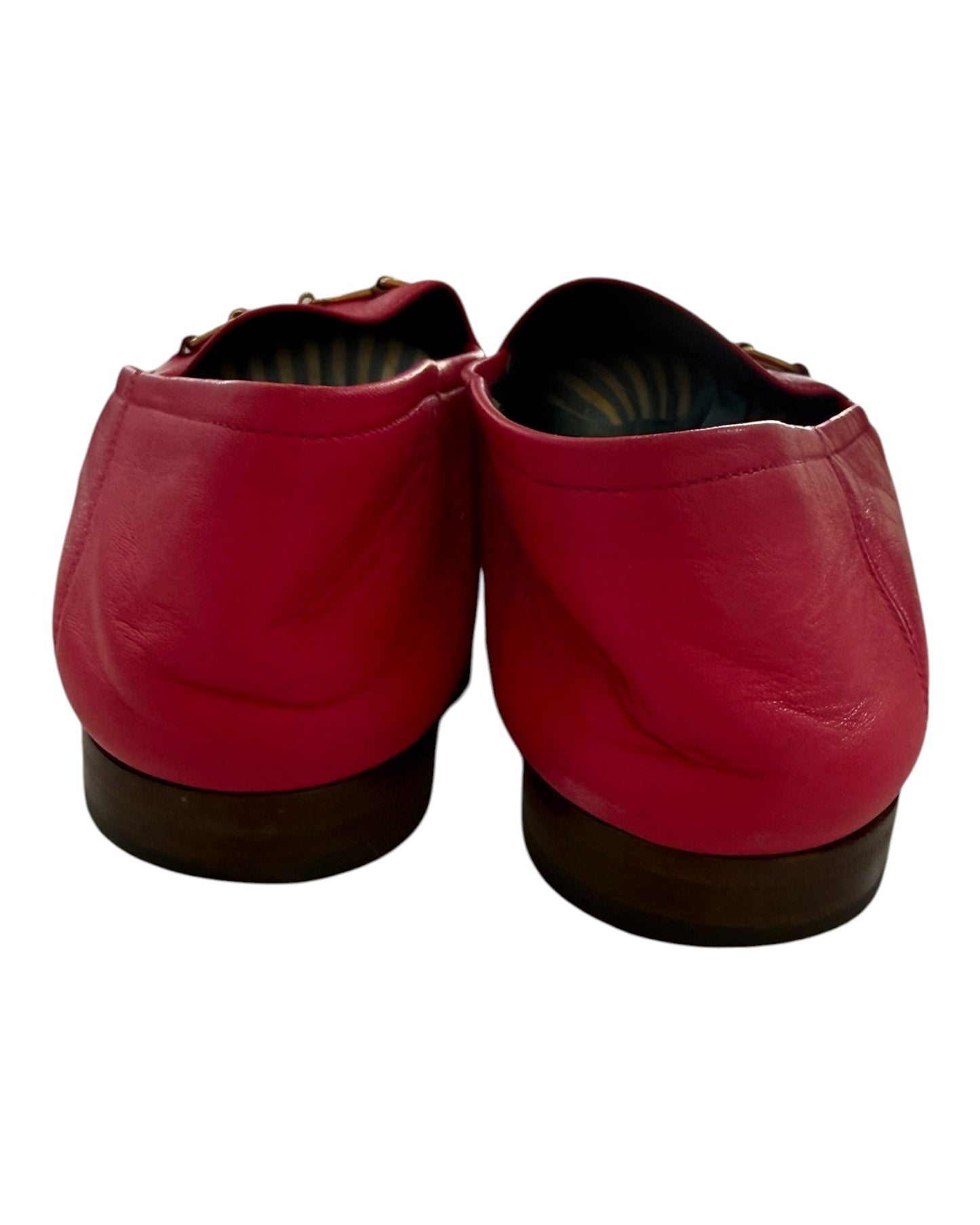 Vintage Gucci Hot Pink Horse Bit Loafers