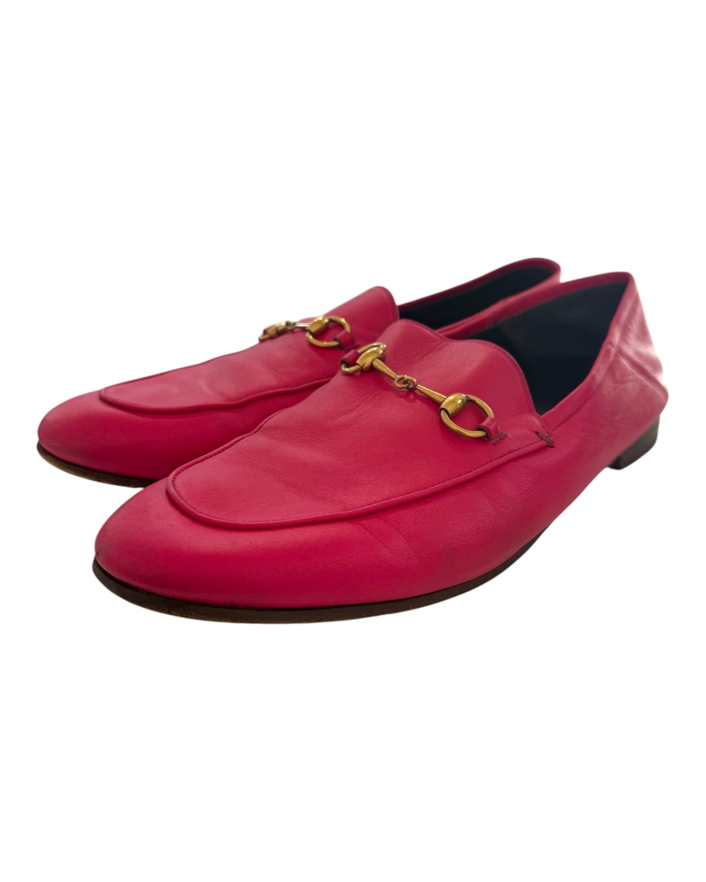 Vintage Gucci Hot Pink Horse Bit Loafers