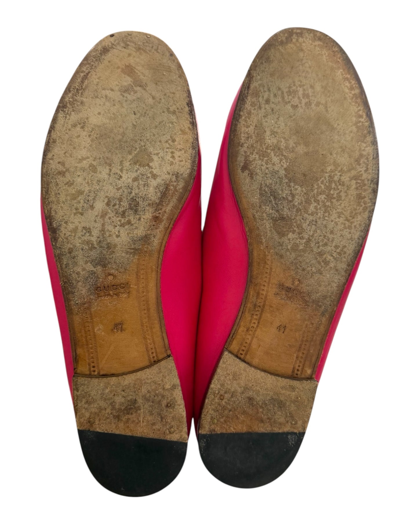 Vintage Gucci Hot Pink Horse Bit Loafers