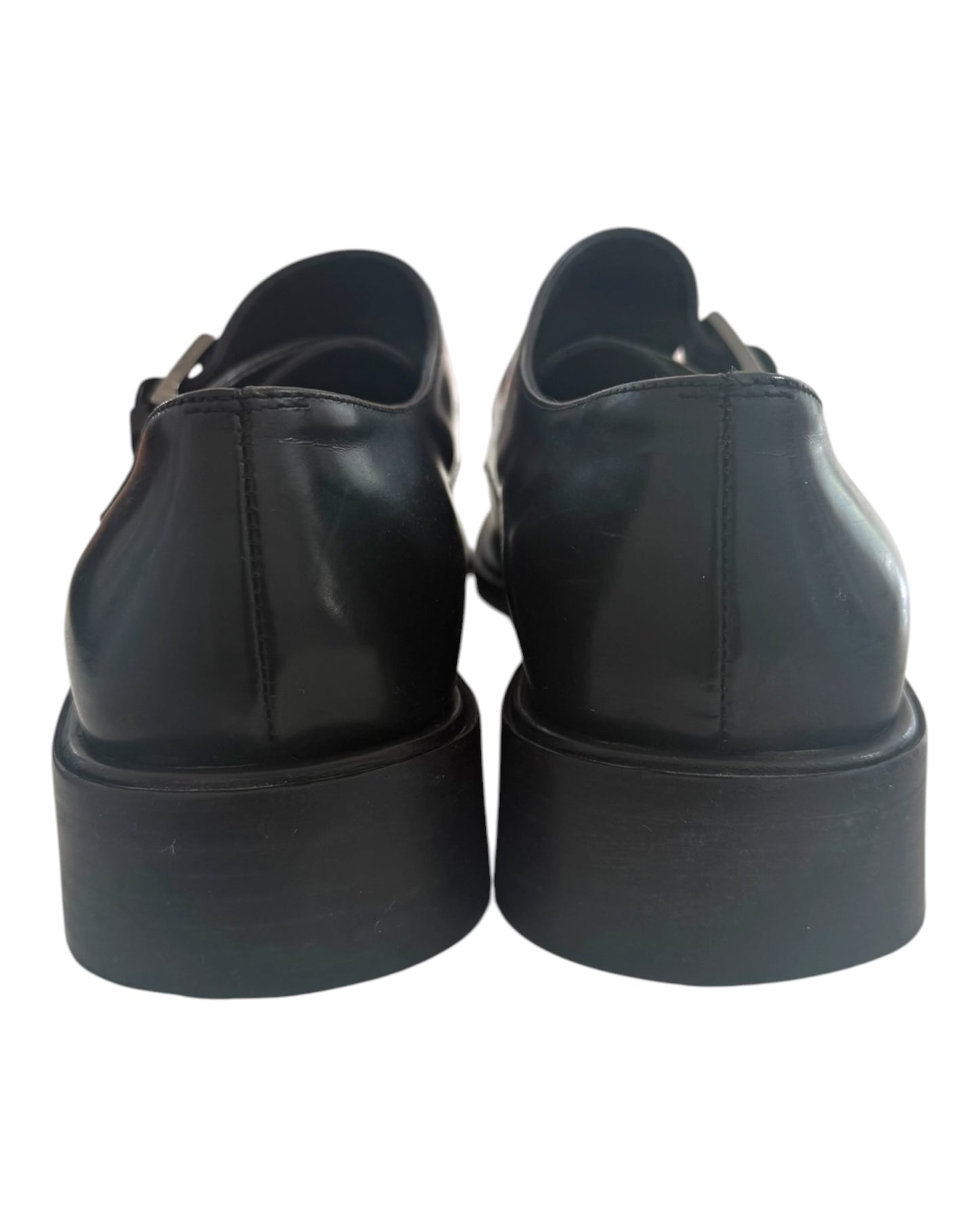 Vintage Gucci Black Double Monk Strap Shoes