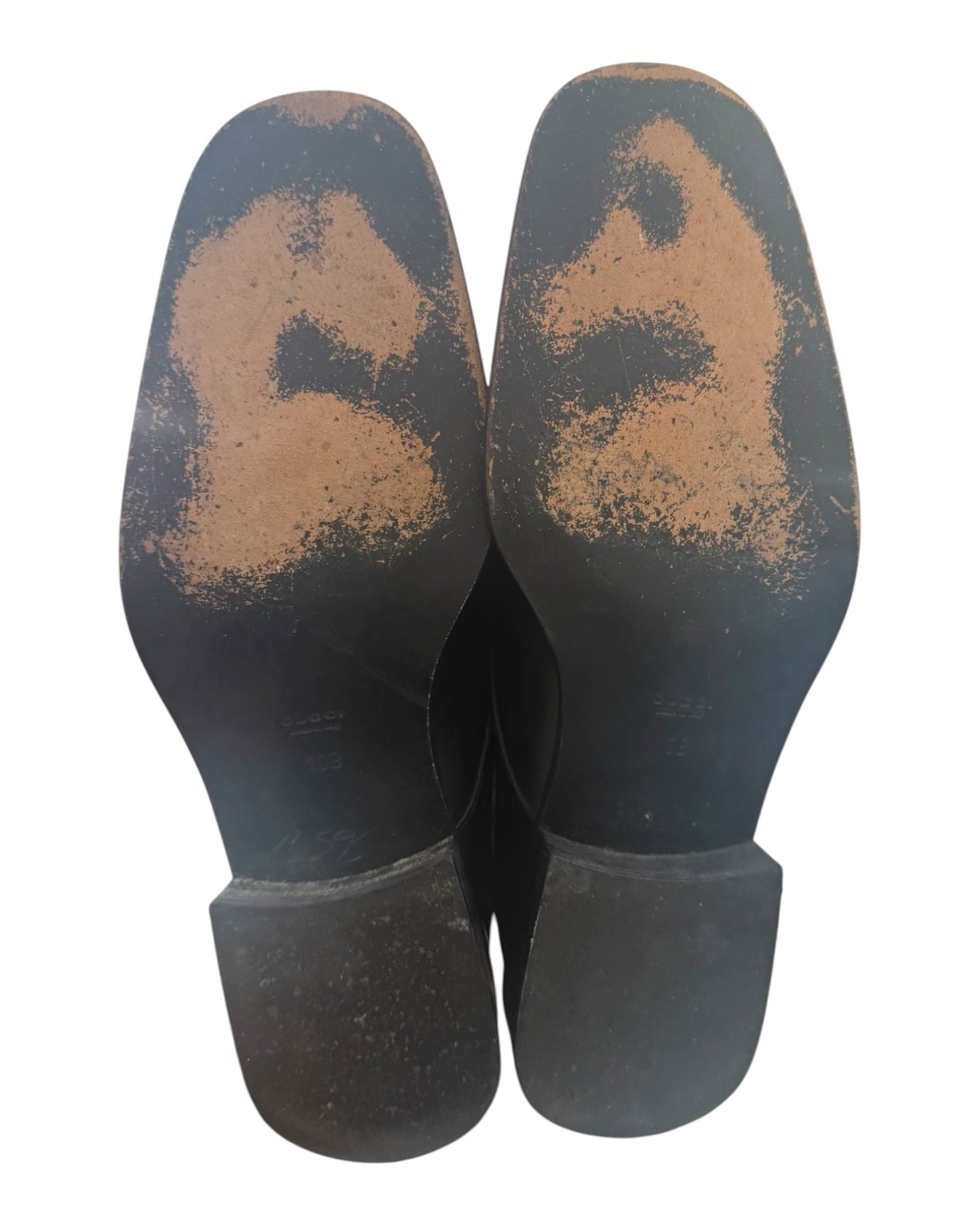 Vintage Gucci Black Double Monk Strap Shoes