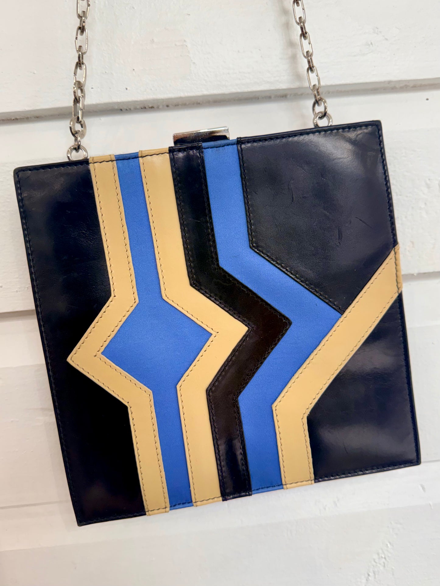 Vintage Cynthia Rowley Leather Clasp Bag