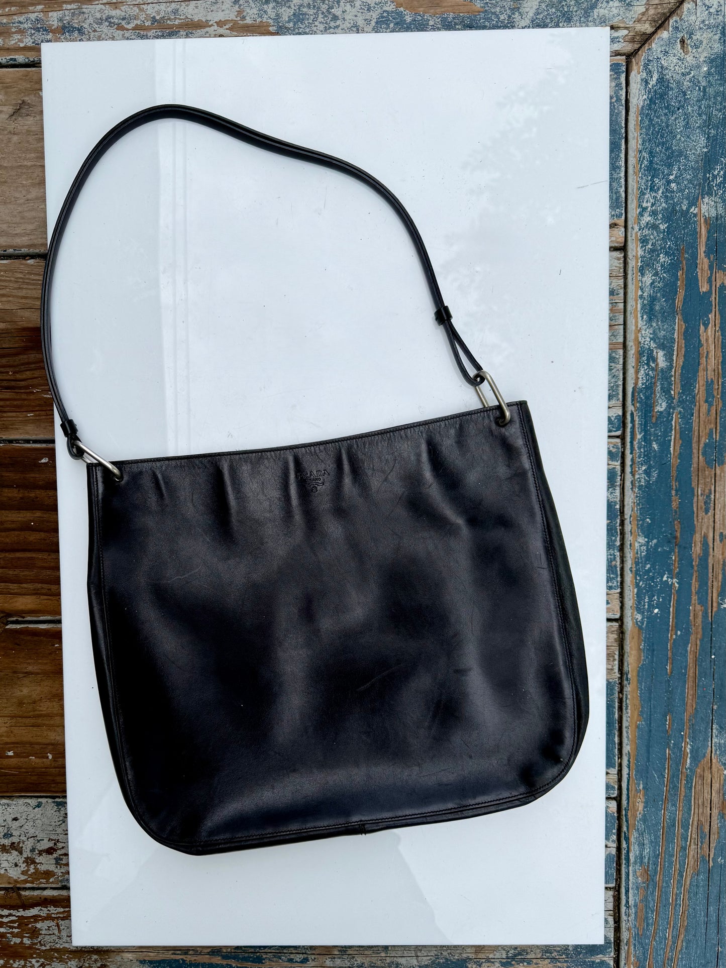 Vintage Prada Black Leather Bag