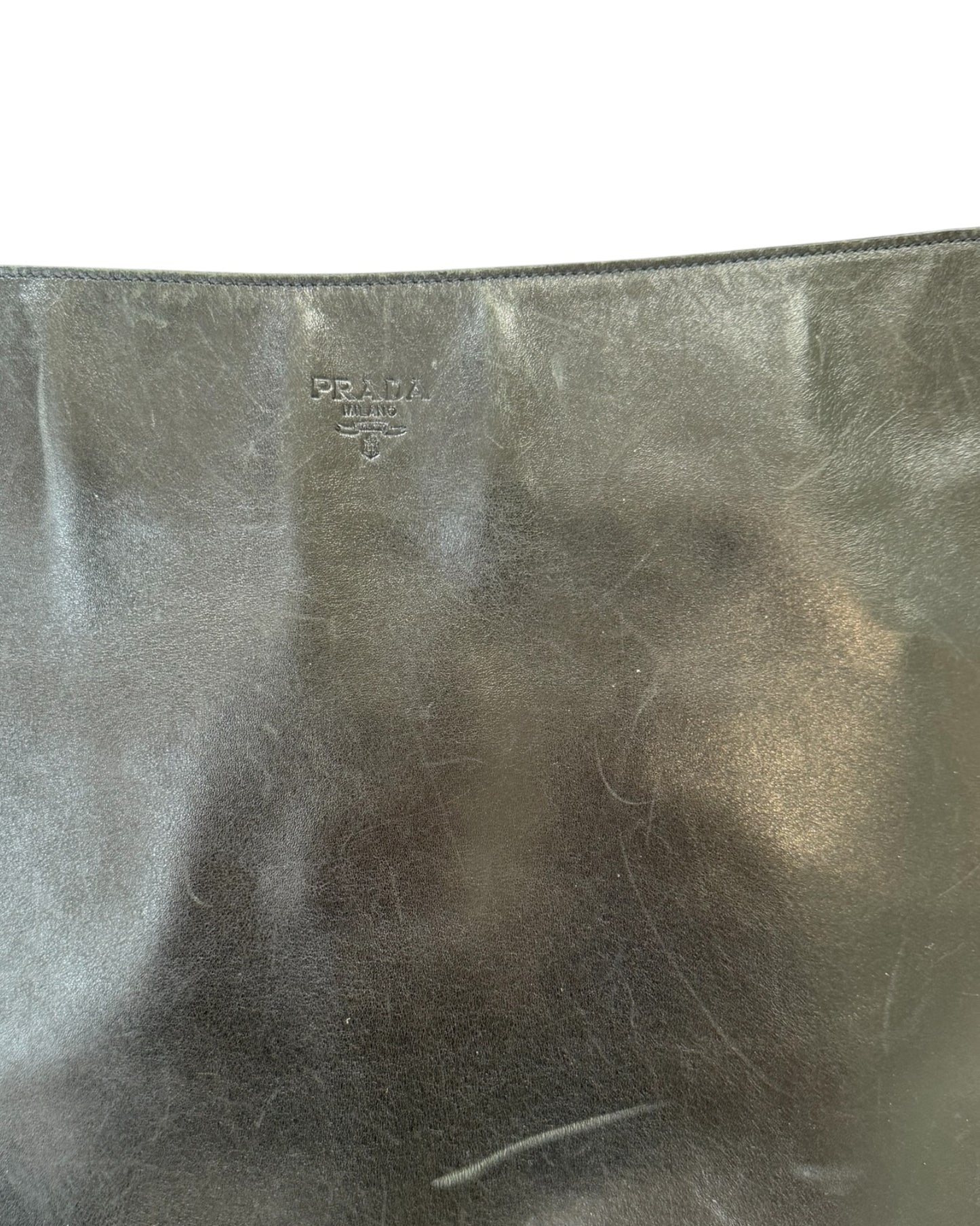 Vintage Prada Black Leather Bag