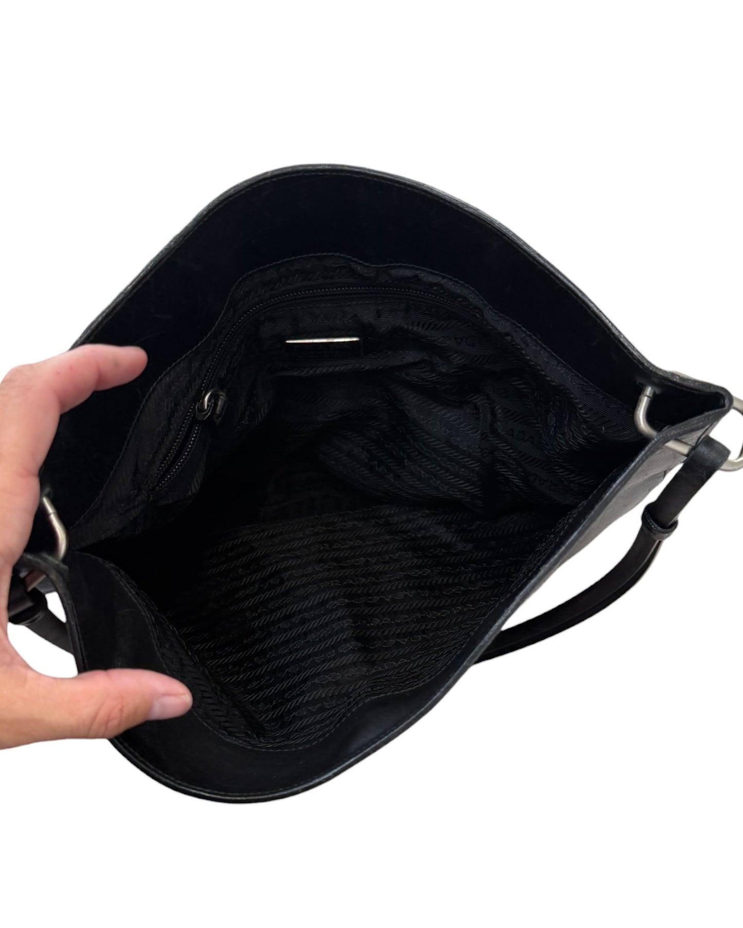Vintage Prada Black Leather Bag