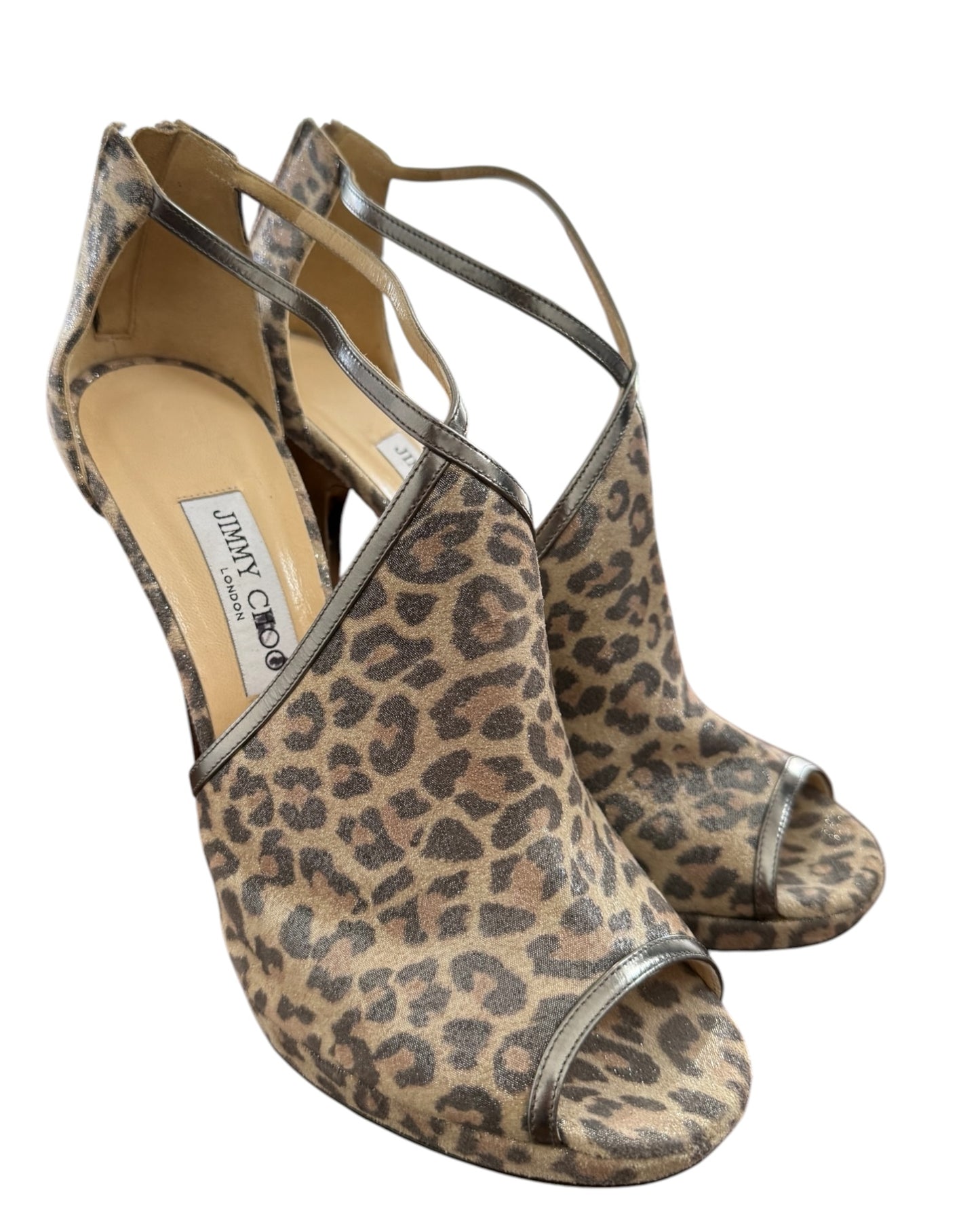Vintage Jimmy Choo Leopard Print Stiletto Heels