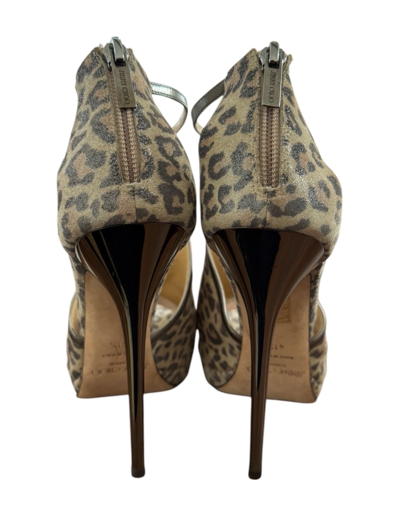 Vintage Jimmy Choo Leopard Print Stiletto Heels