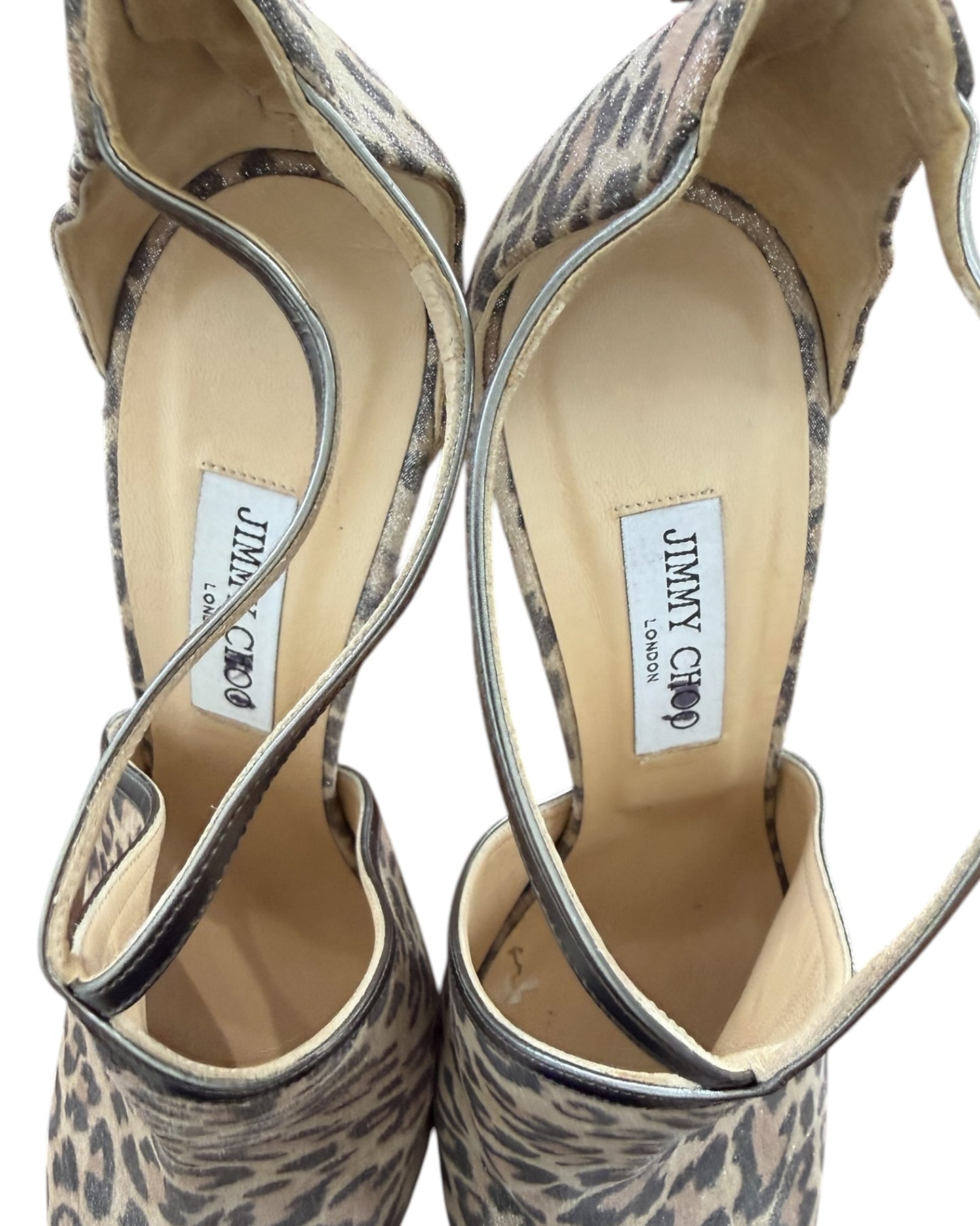 Vintage Jimmy Choo Leopard Print Stiletto Heels