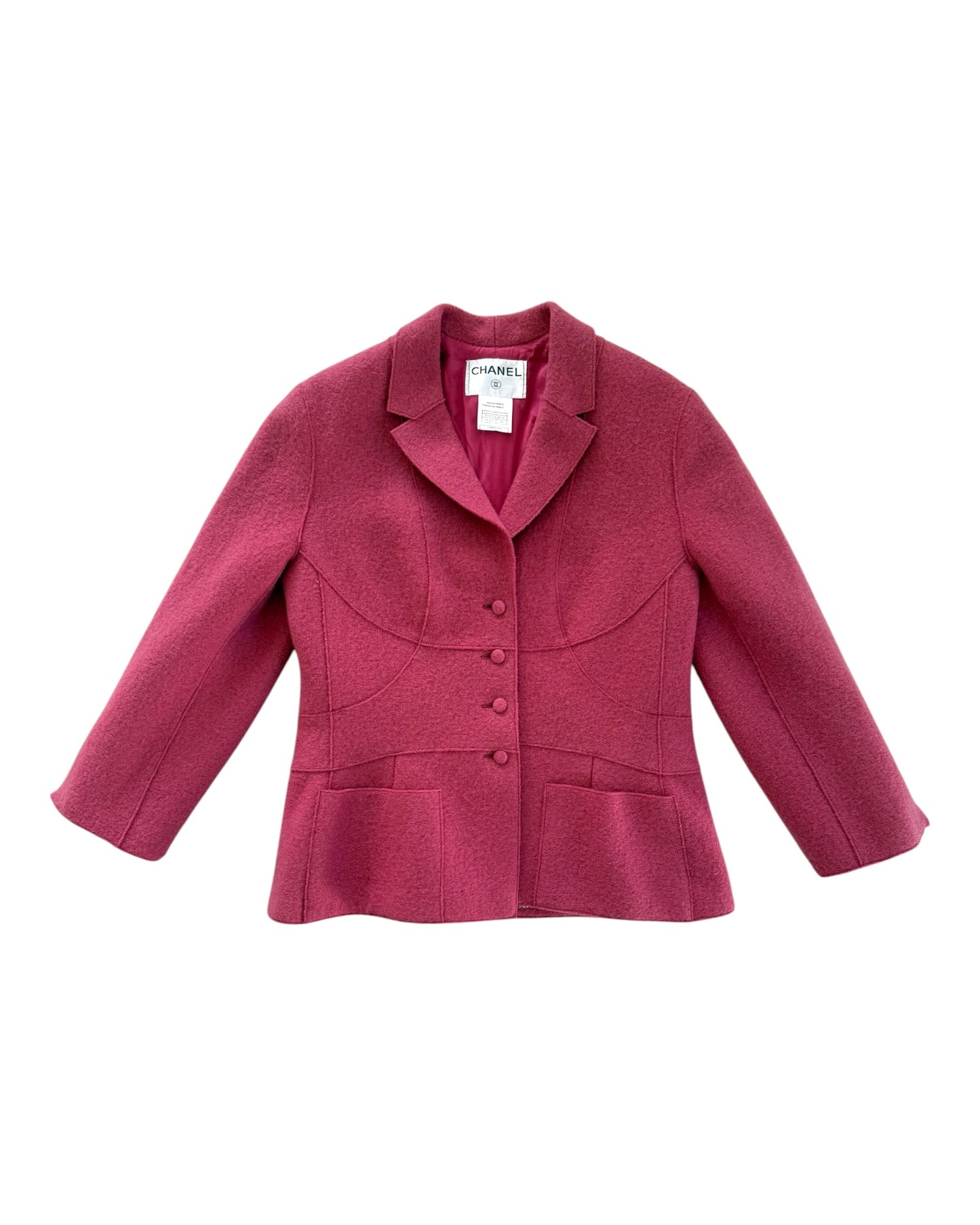Vintage Chanel Pink Wool Coat