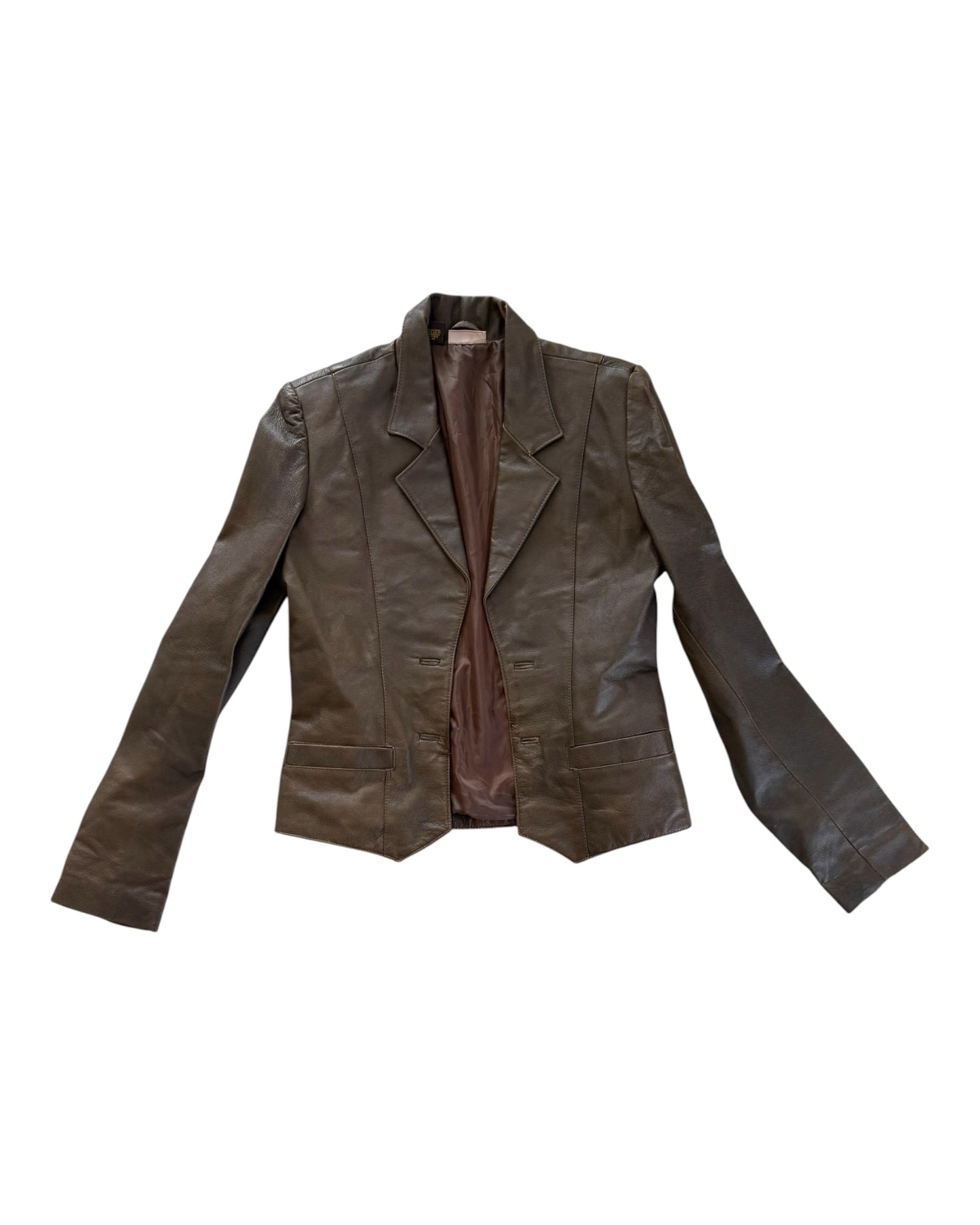 Vintage Wrangler Brown Leather Blazer