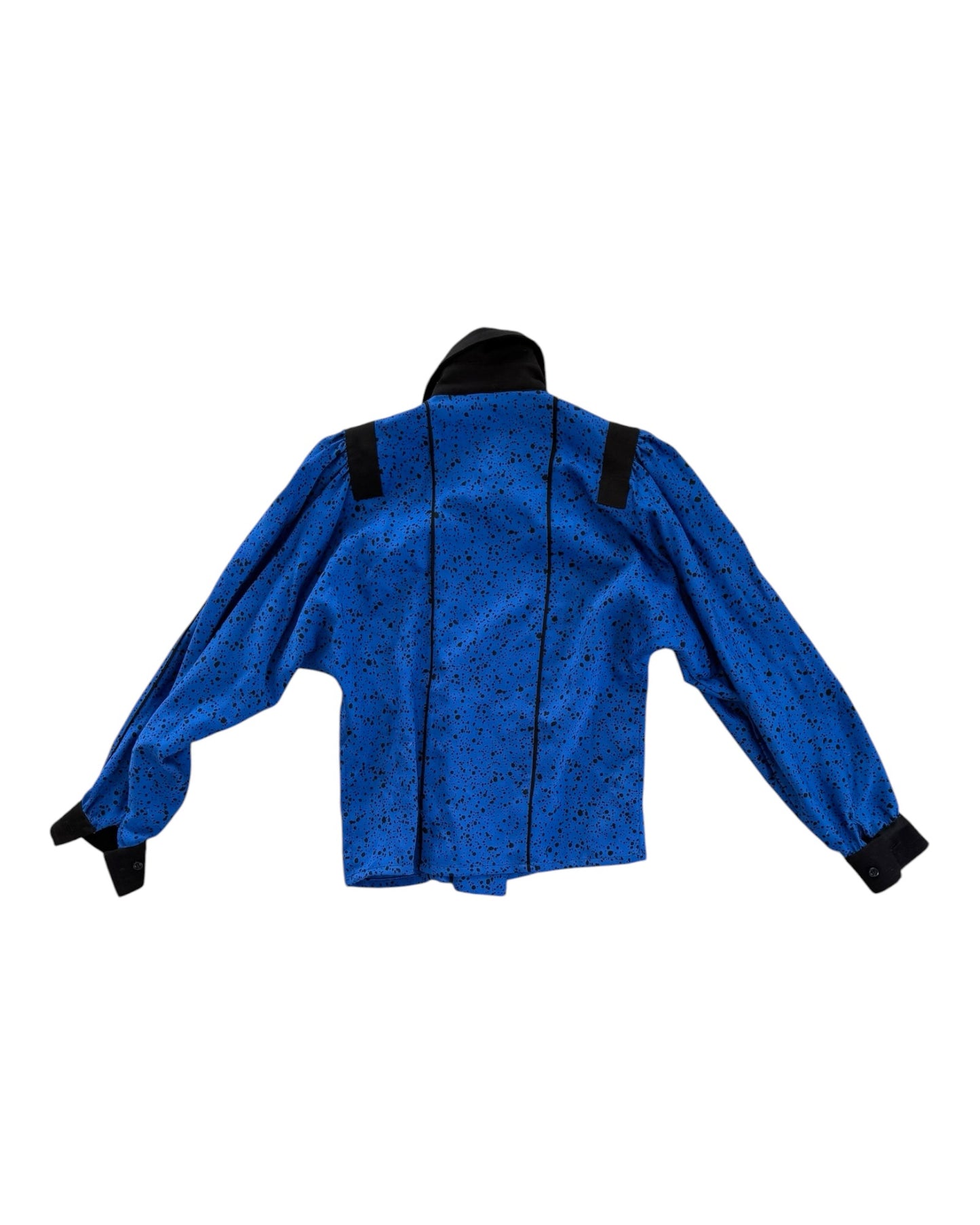 Vintage Balenciaga Black and Blue Blouse