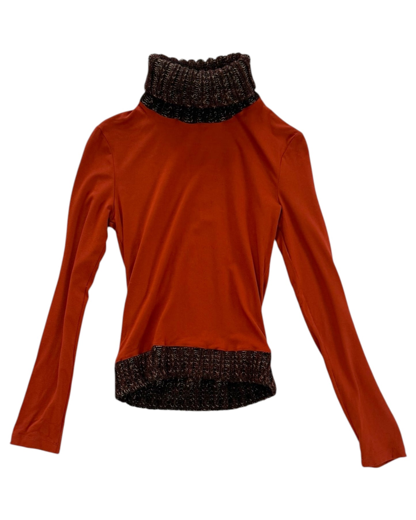 Vintage D&G Orange Knit Turtleneck Top