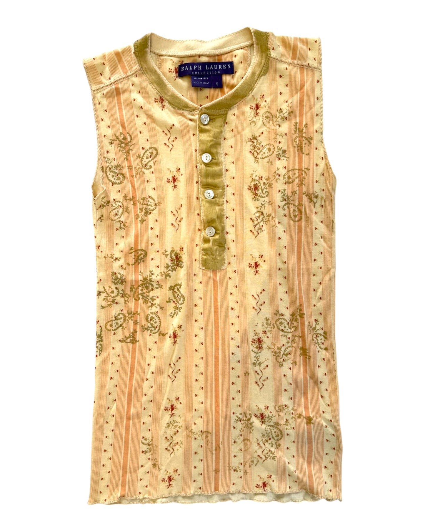 Pre-Loved Ralph Lauren Purple Label Paisley Tank Top