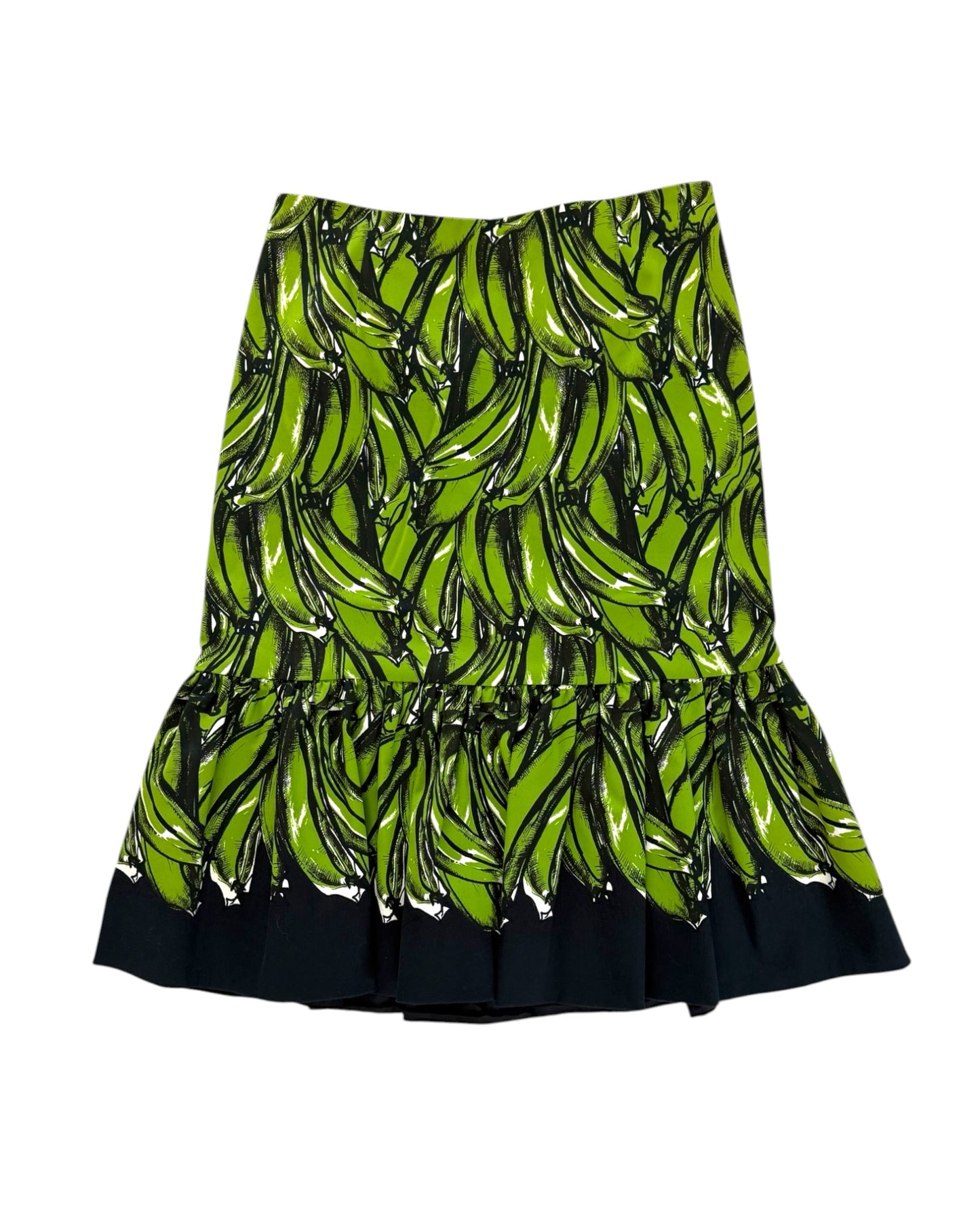 Vintage Prada Green Banana Skirt