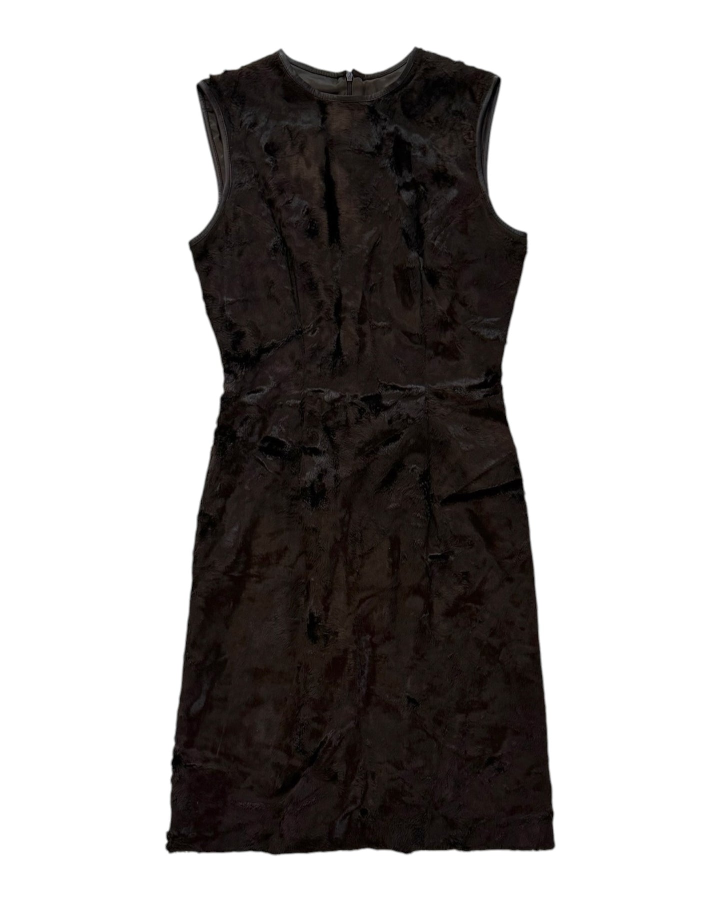 Vintage Plein Sud Fur and Leather Dress