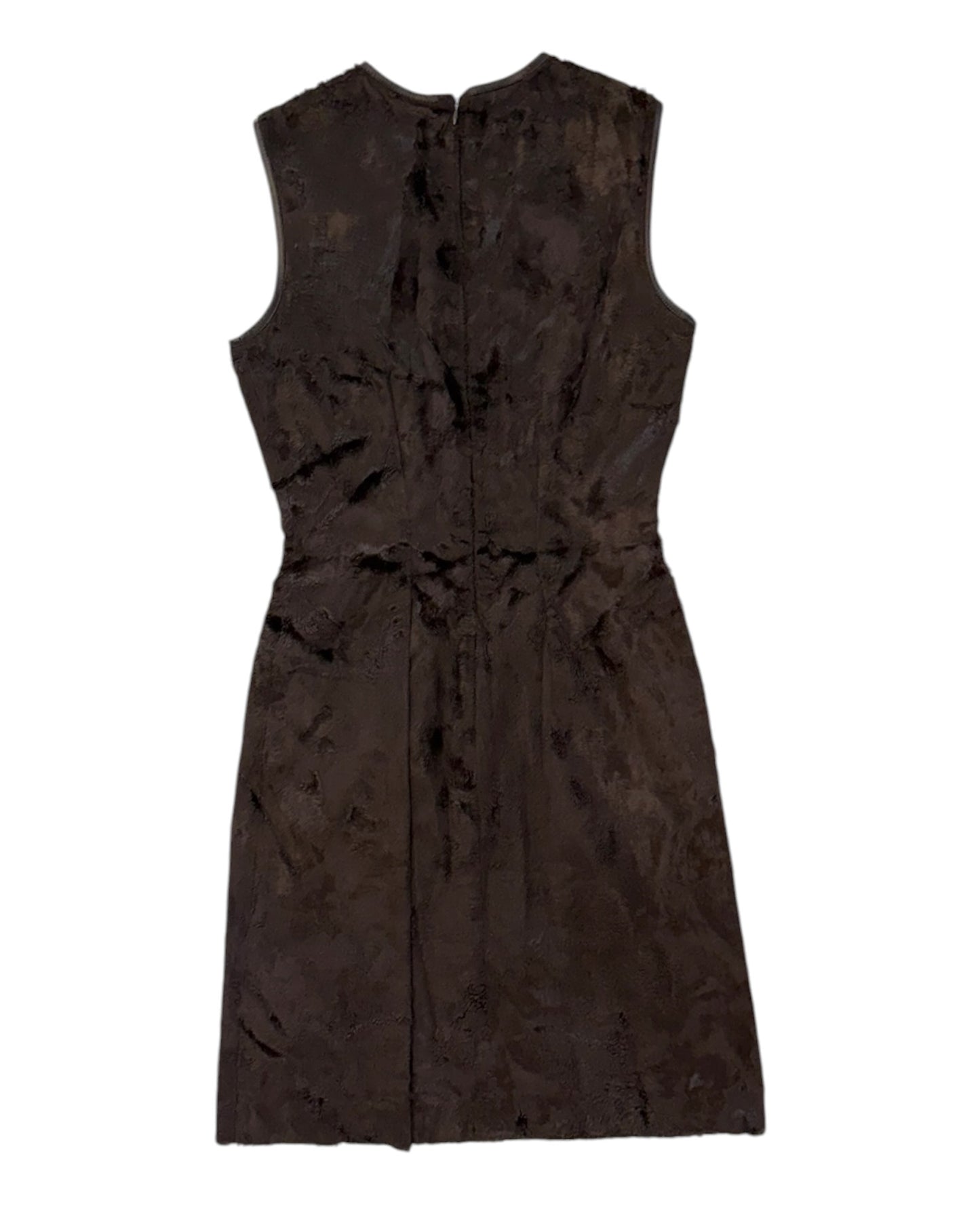 Vintage Plein Sud Fur and Leather Dress