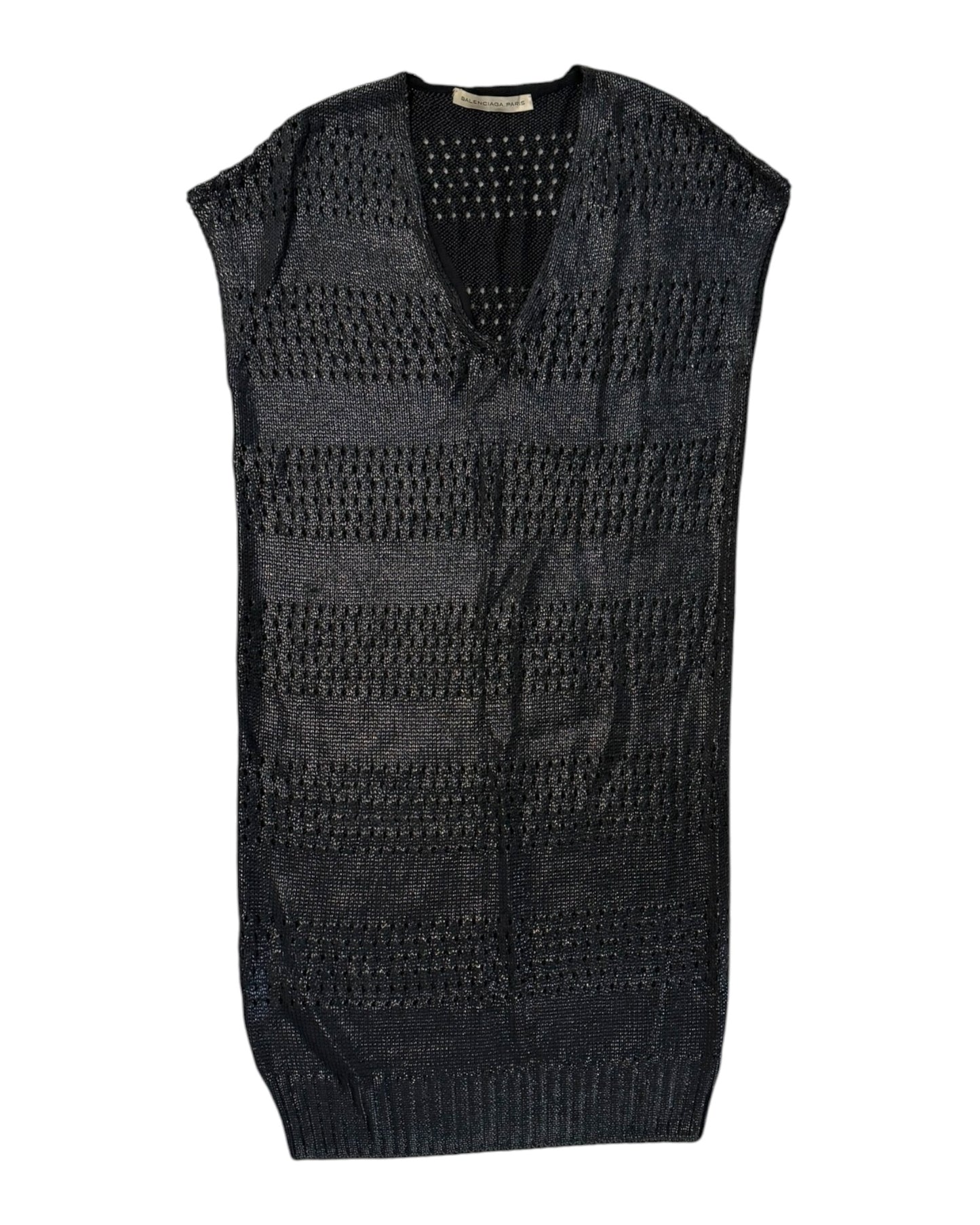 Vintage Balenciaga Black Knit Dress