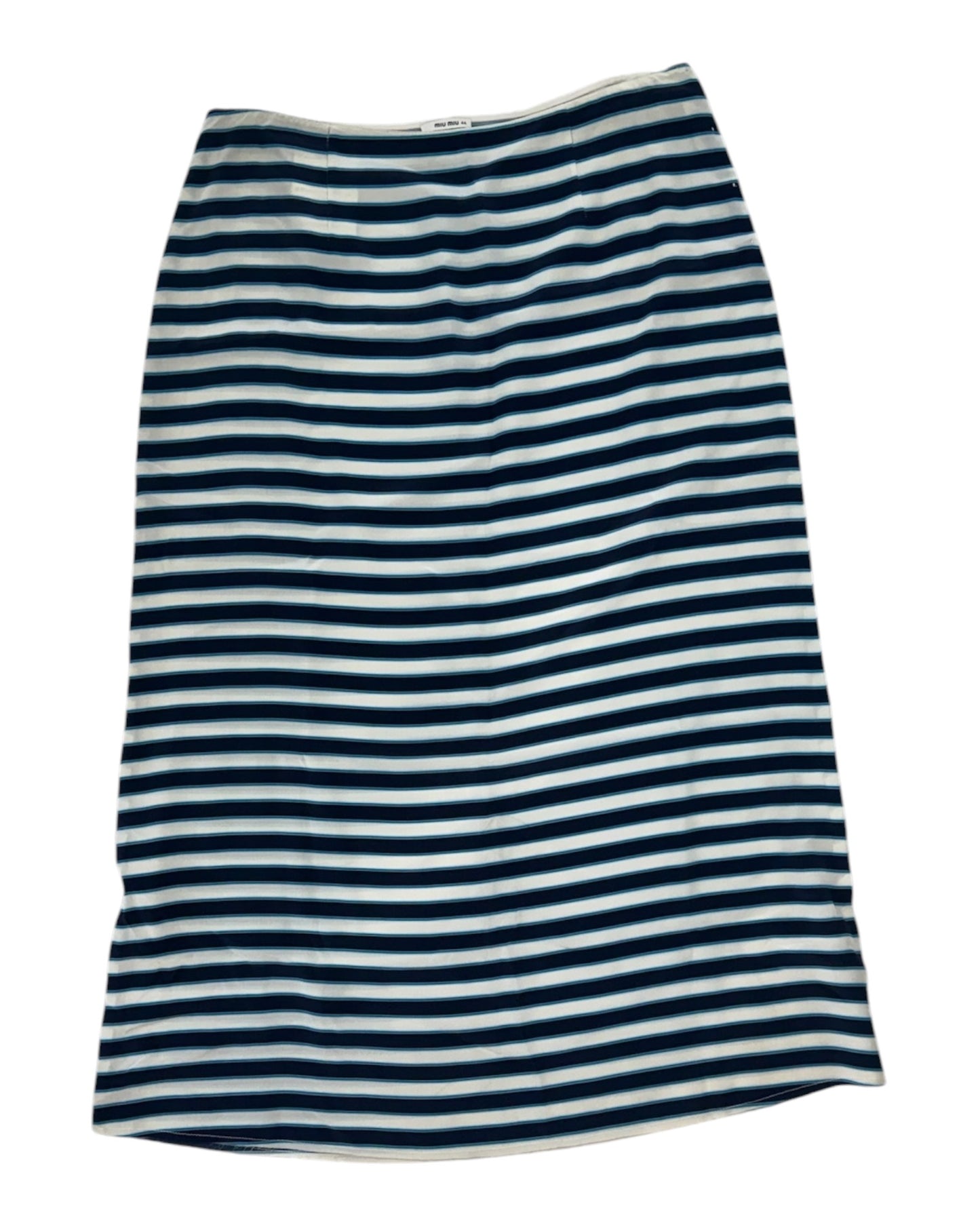 Vintage Miu Miu Stripe Silk Midi Skirt
