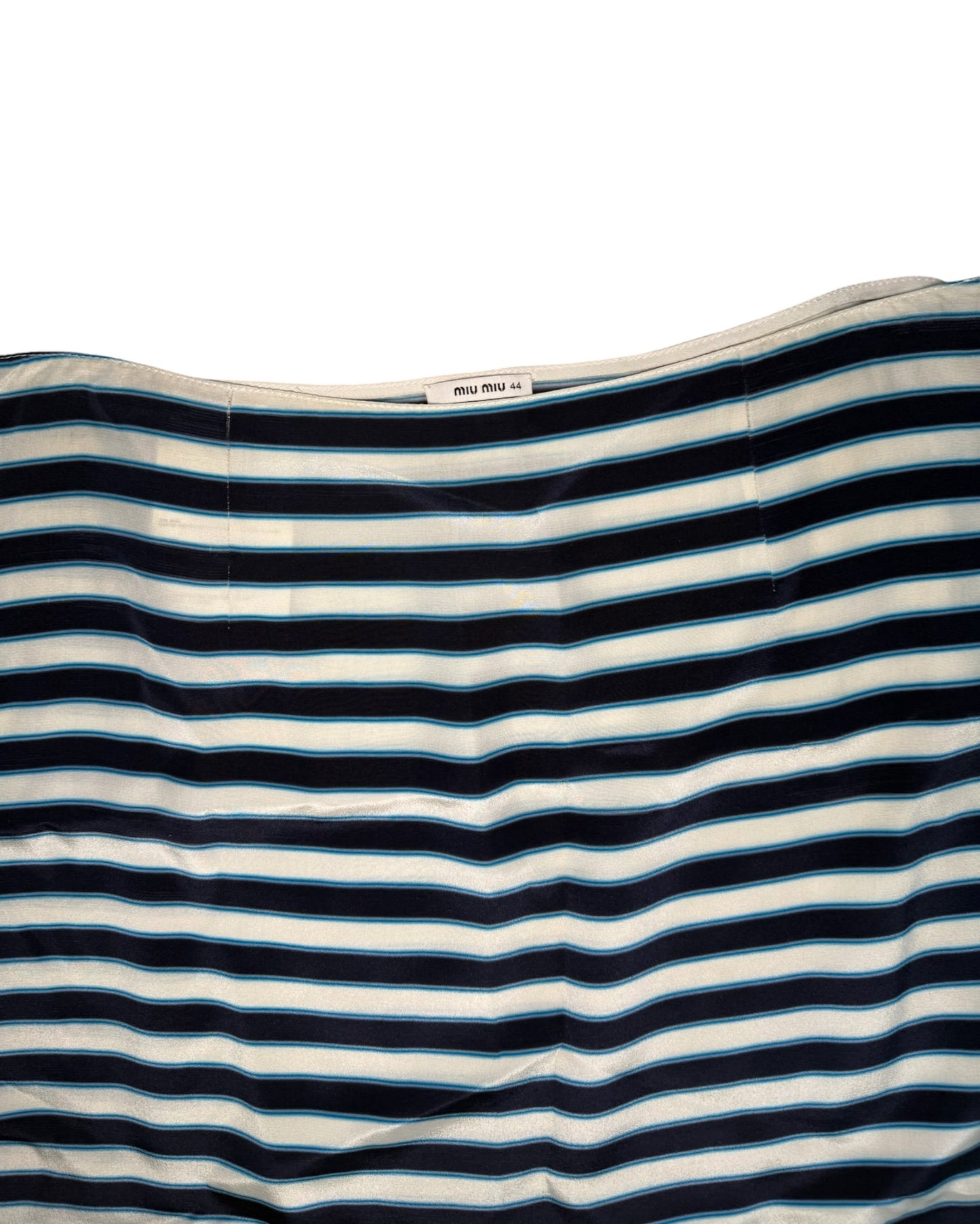 Vintage Miu Miu Stripe Silk Midi Skirt