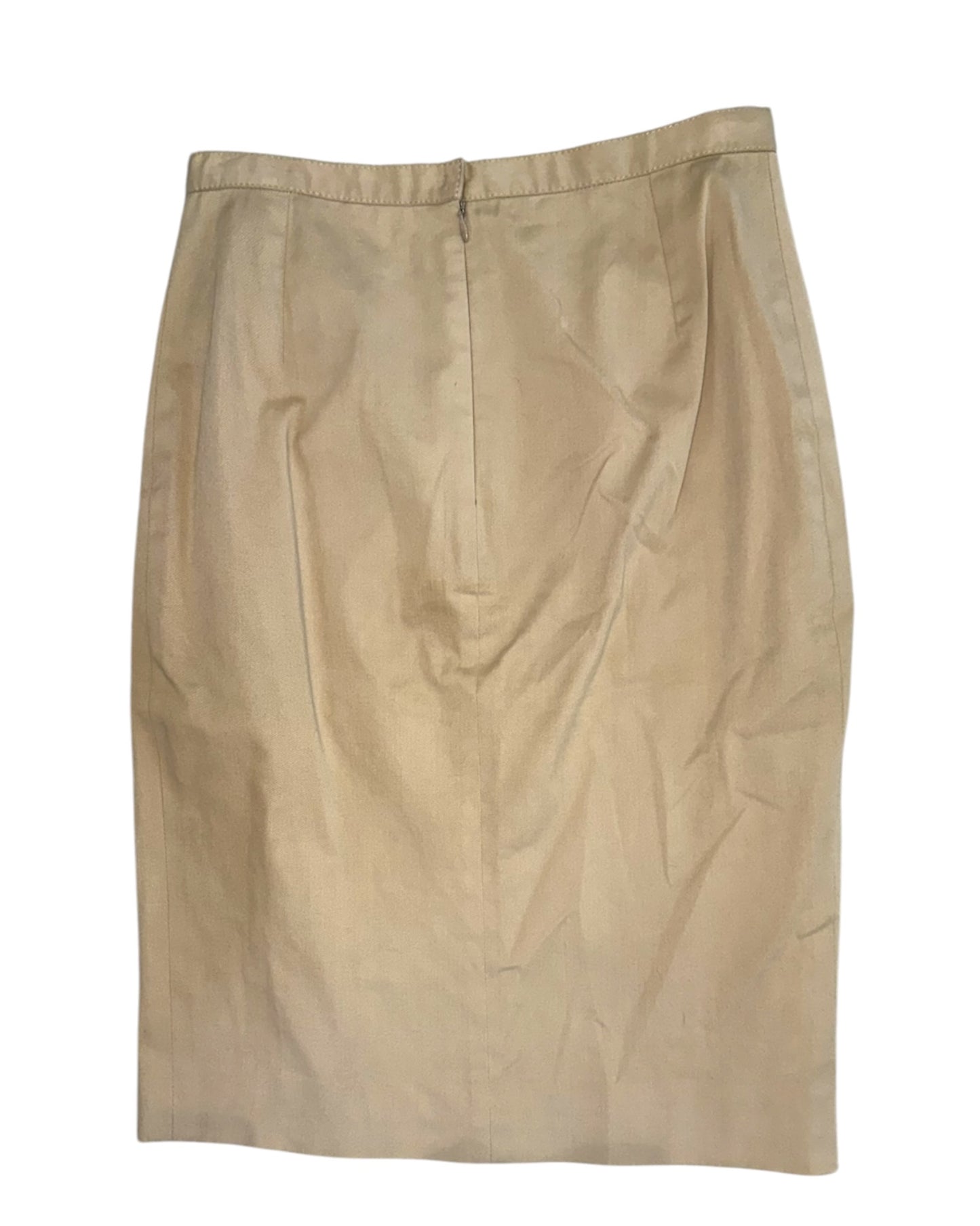Vintage Dolce & Gabbana Beige Lace Pencil Skirt