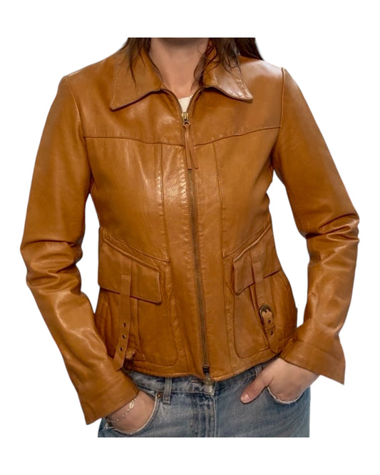 Vintage Ralph Lauren Brown Leather Jacket