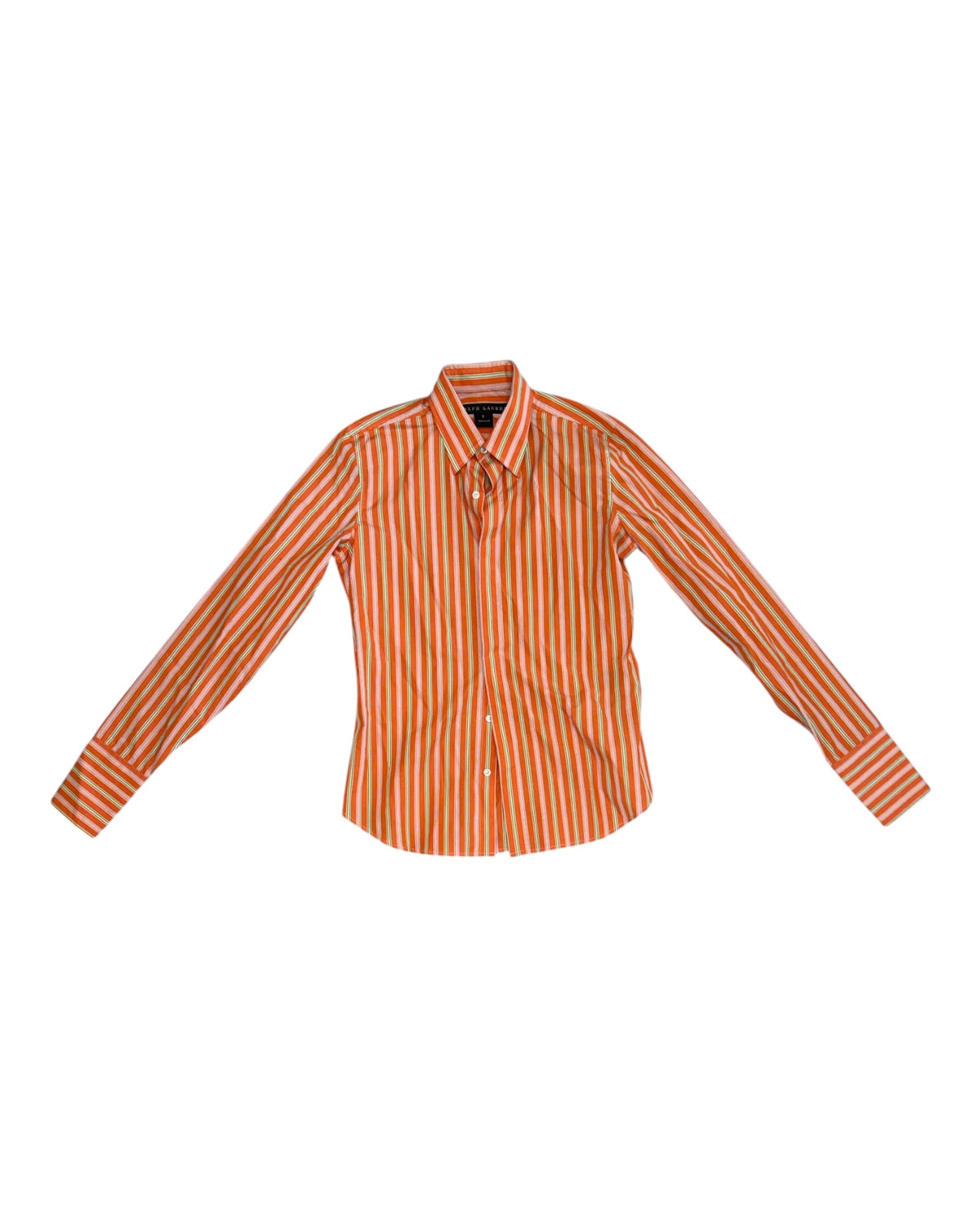 Pre-Loved Ralph Lauren Black Label Orange and Green Stripe Blouse