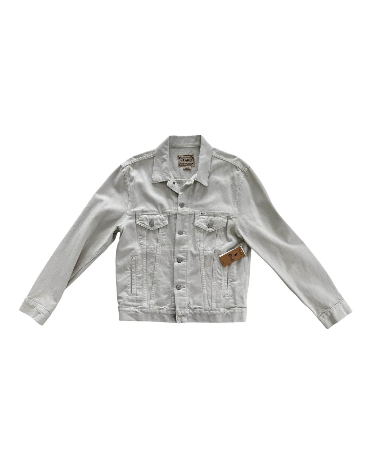 Pre-Loved POLO Ralph Lauren White Jean Jacket