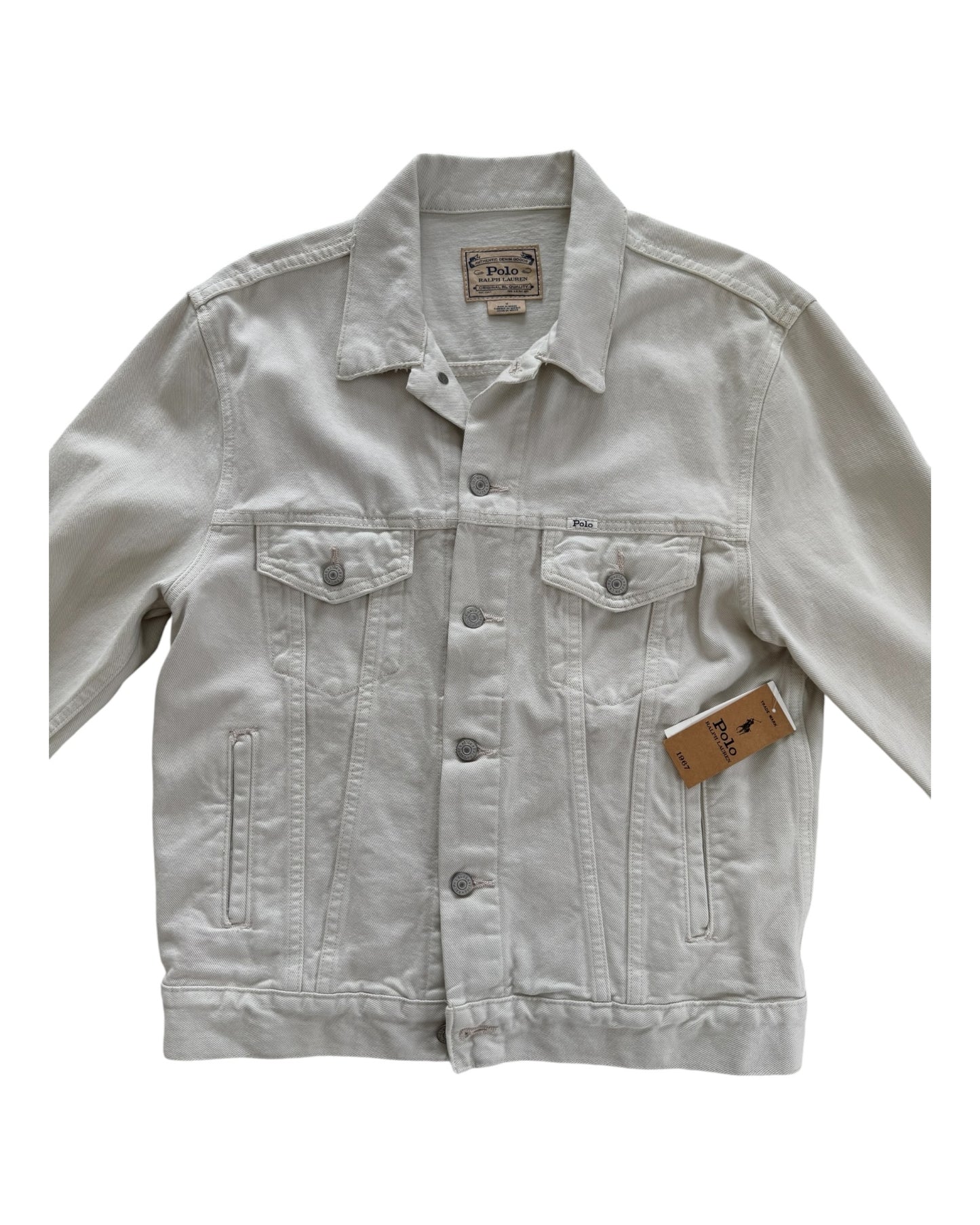 Pre-Loved POLO Ralph Lauren White Jean Jacket