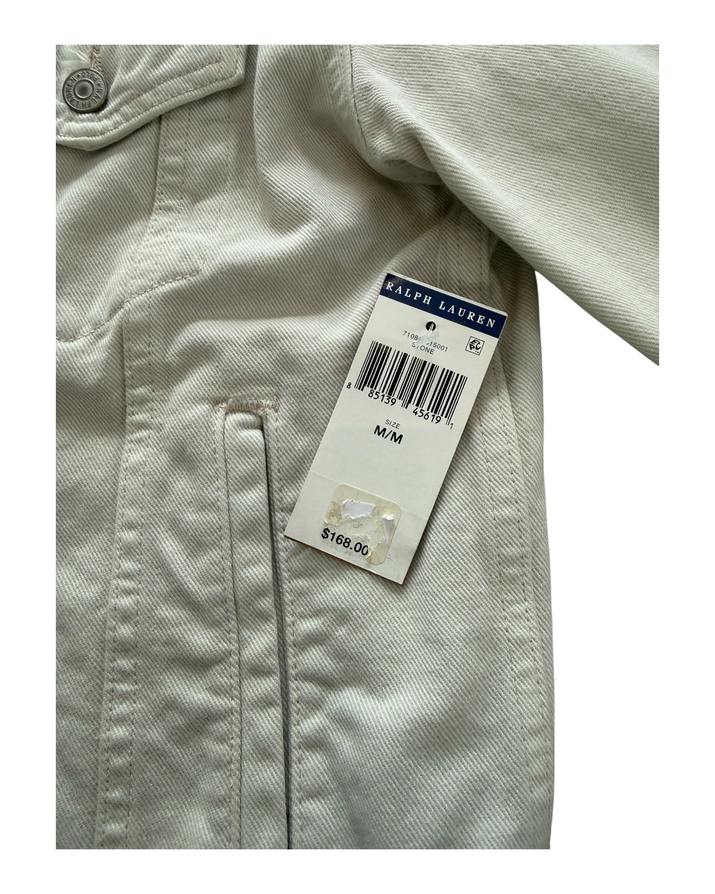 Pre-Loved POLO Ralph Lauren White Jean Jacket