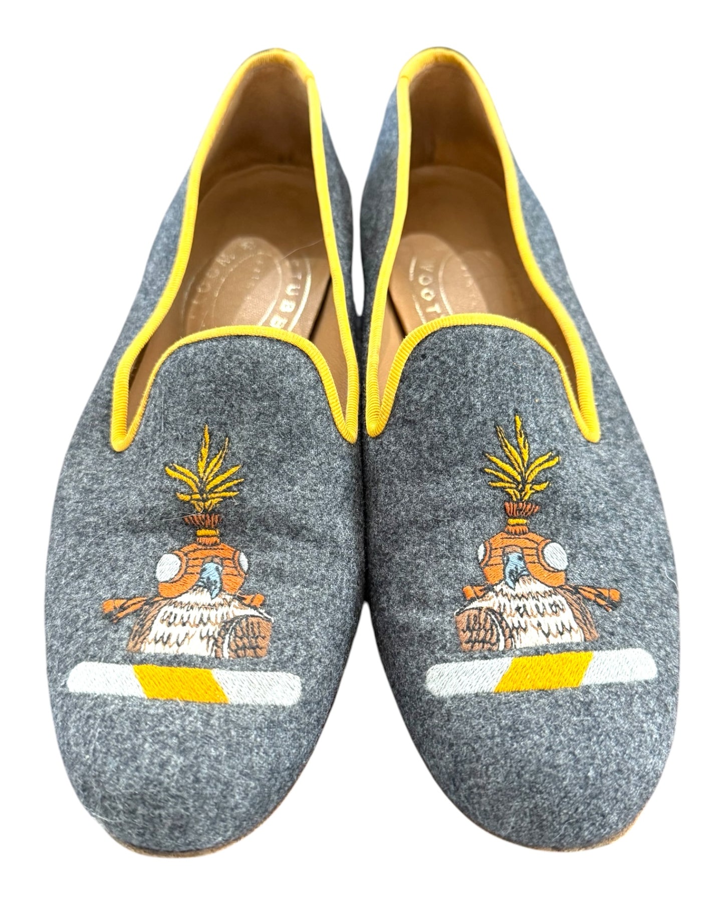 Pre-Loved Stubbs & Wootton Grey Falcon Loafers
