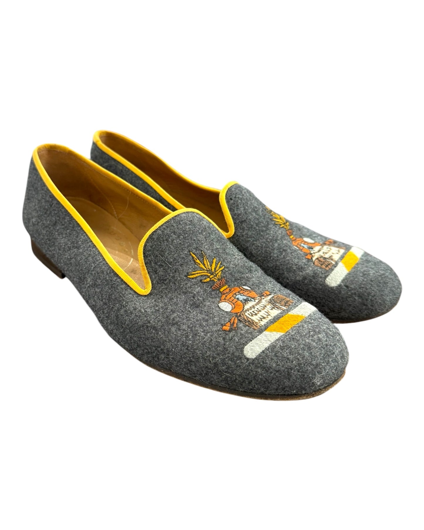Pre-Loved Stubbs & Wootton Grey Falcon Loafers
