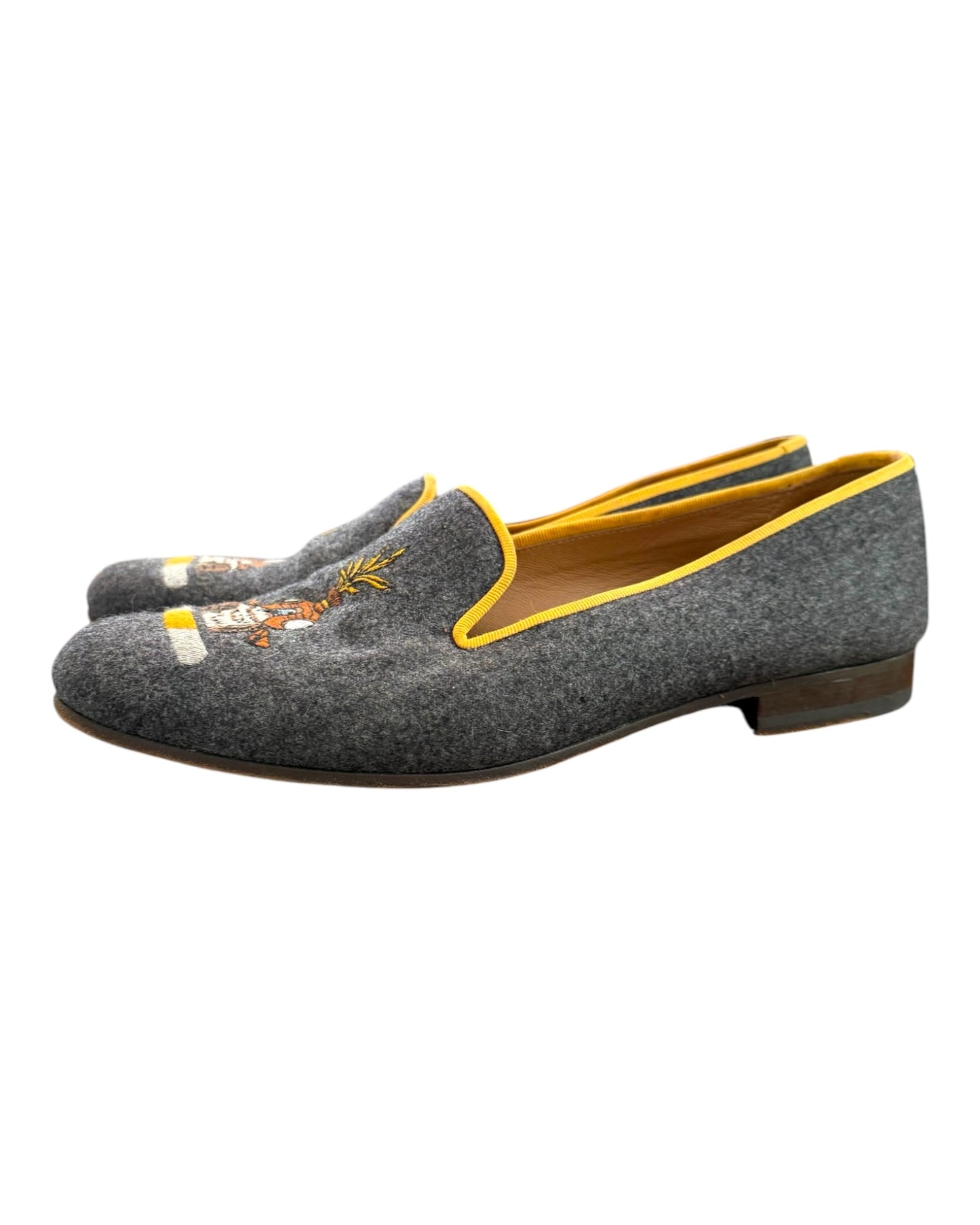 Pre-Loved Stubbs & Wootton Grey Falcon Loafers