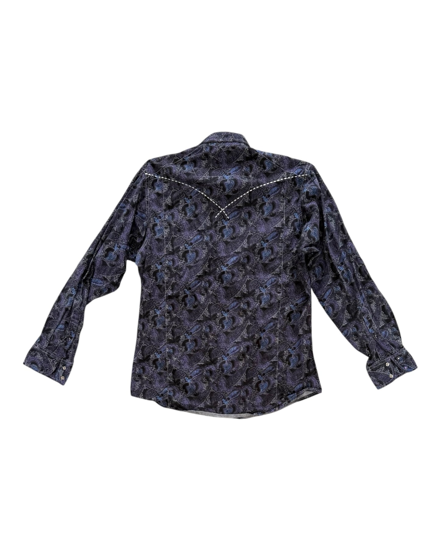 Vintage Y2K Wrangler Purple Paisley Western Top