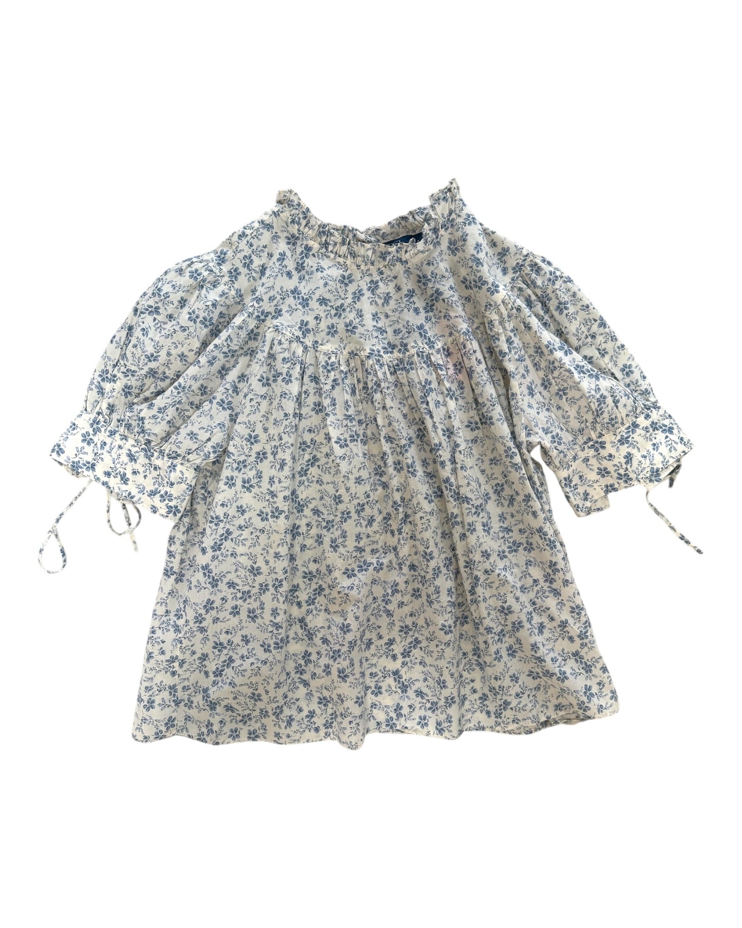 Pre-Loved POLO Ralph Lauren Blue and White Floral Blouse