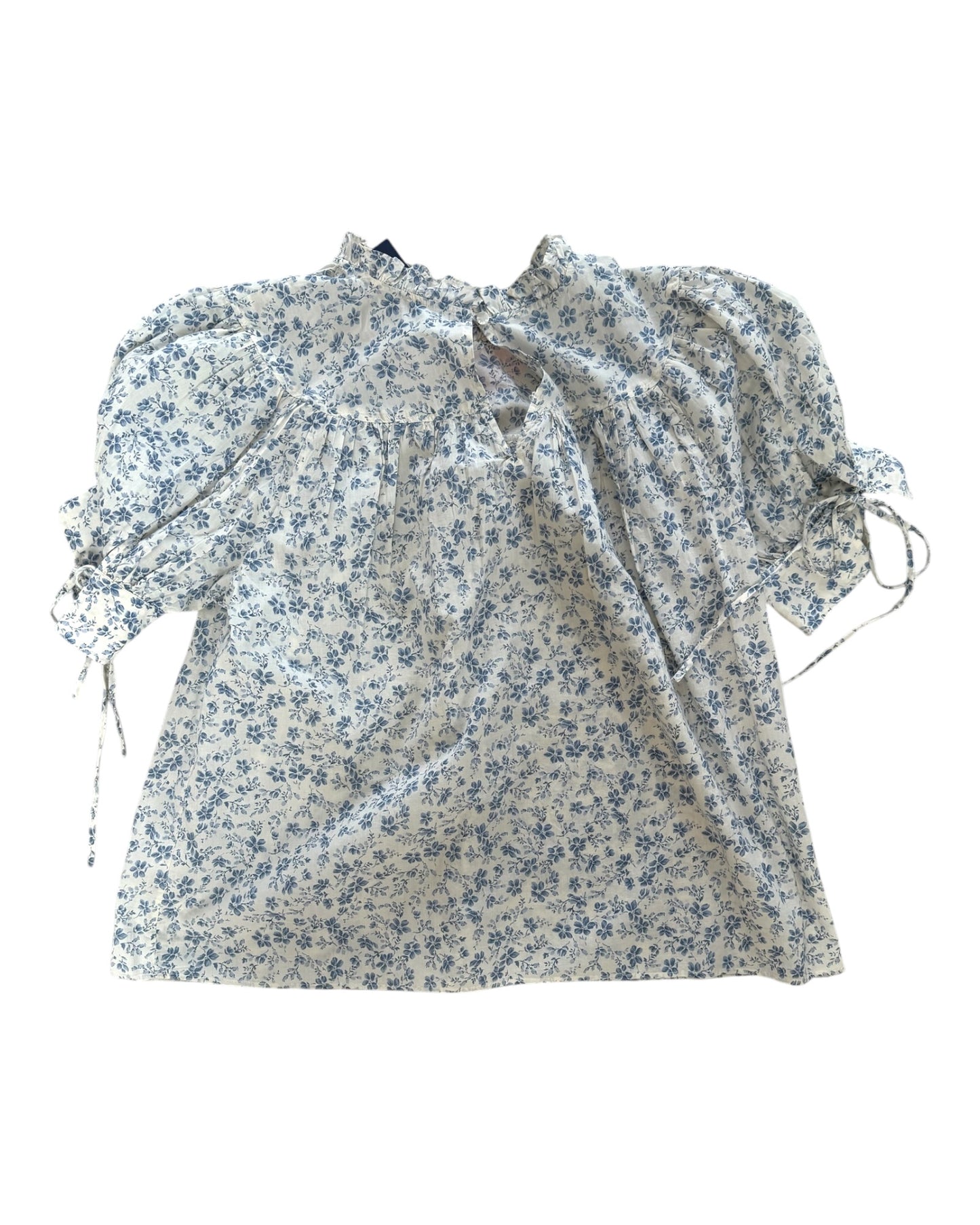 Pre-Loved POLO Ralph Lauren Blue and White Floral Blouse